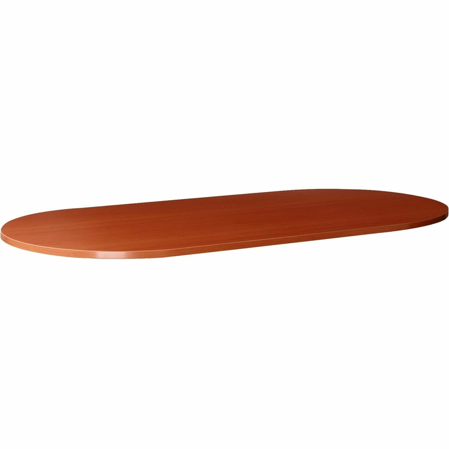 Lorell Essentials Conference Oval Table Top, 2-Piece, 96inW, Cherry - Image 3