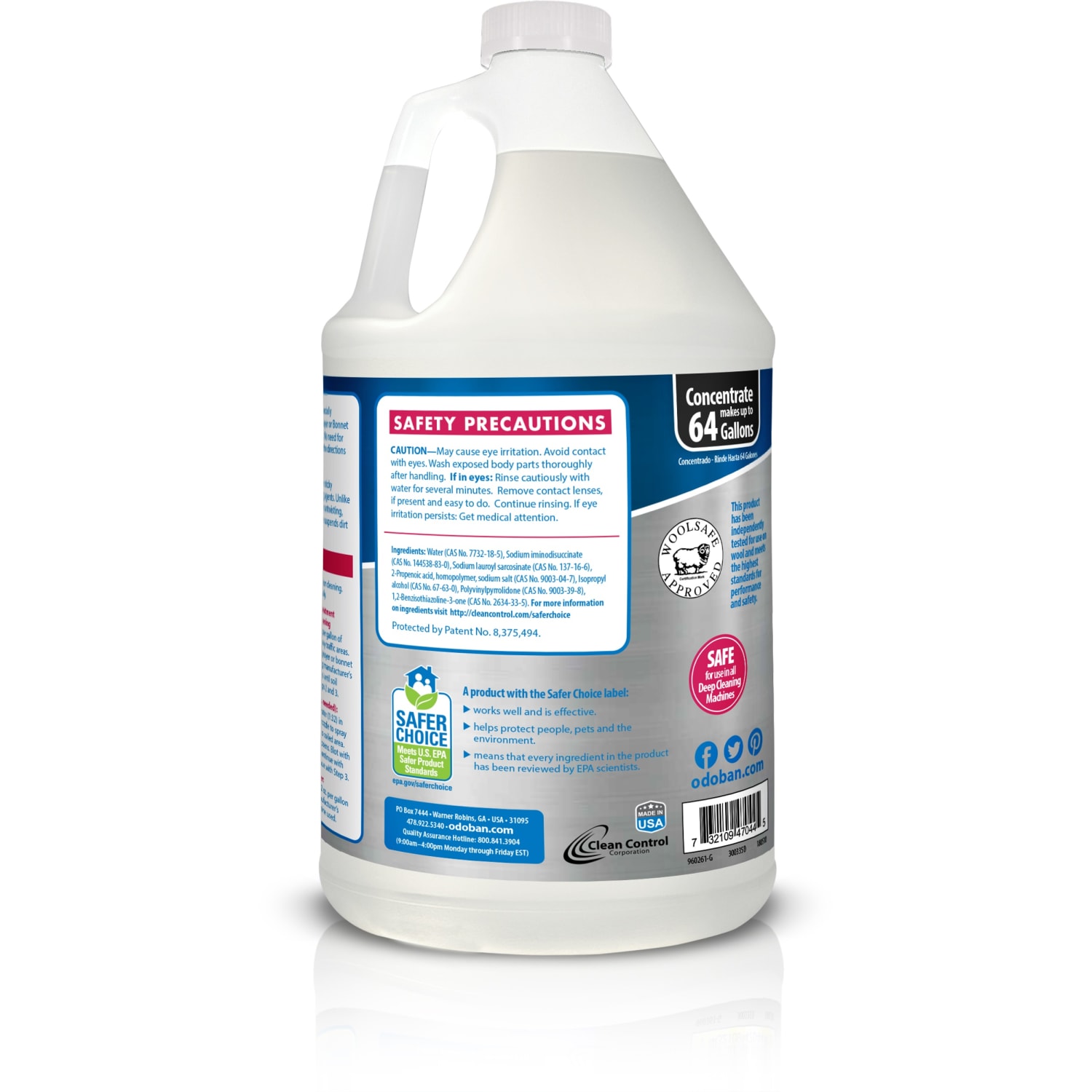 OdoBan 3-In-1 Carpet Cleaner, 1 Gallon, Pack Of 4 Jugs - Image 3