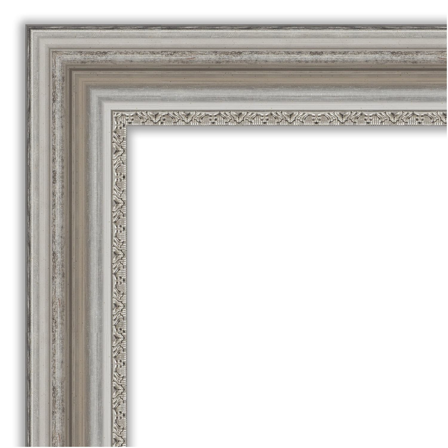 Amanti Art Non-Magnetic Cork Bulletin Board, 42in x 30in, Natural, Parlor Silver Plastic Frame - Image 5