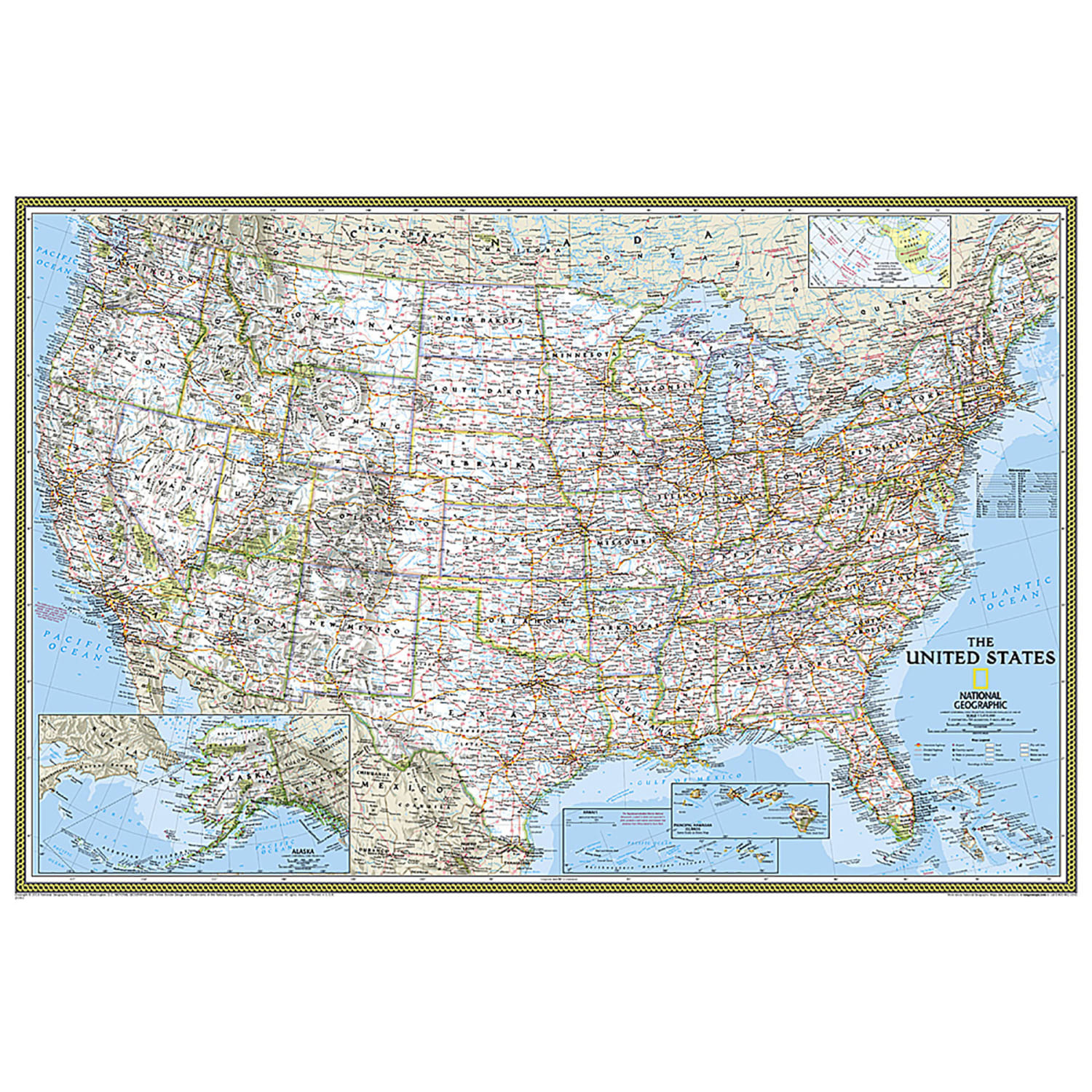 National Geographic World and United States Classic, Poster Size, Map Pack Bundle, 36in x 24in - Image 4