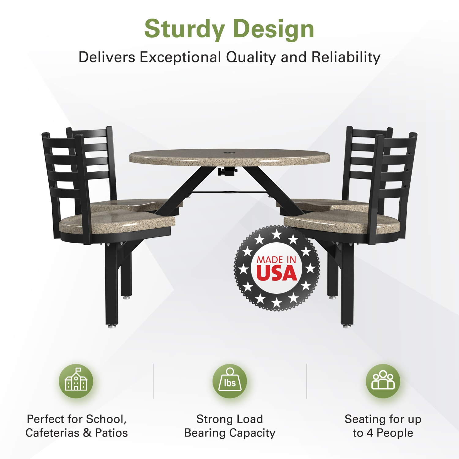 Palmer Hamilton Covey Outdoor Cluster Table With 4 Seats, 29in x 54in, Cappuccino - Image 5