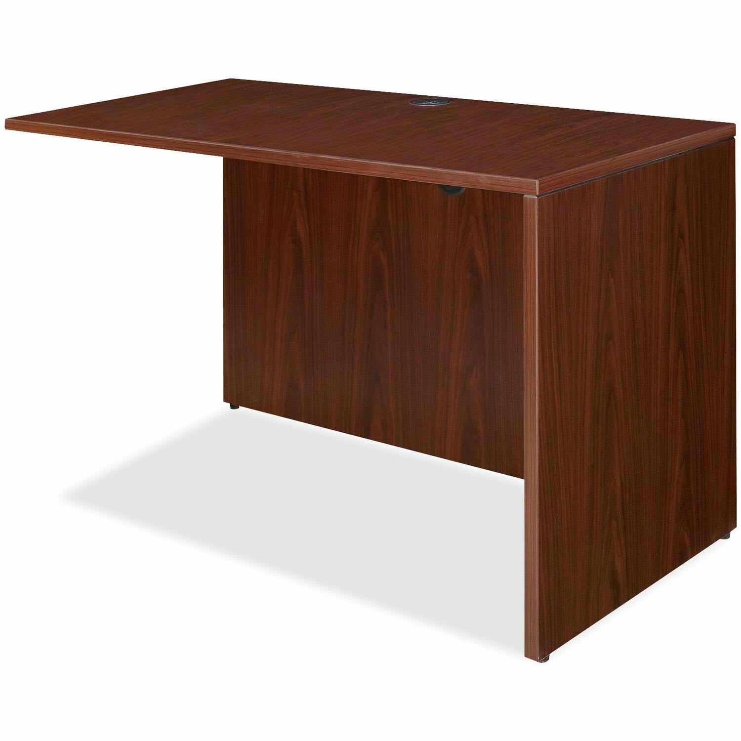Lorell Essentials 48inW Reverse Desk Return Shell, Mahogany - Image 3