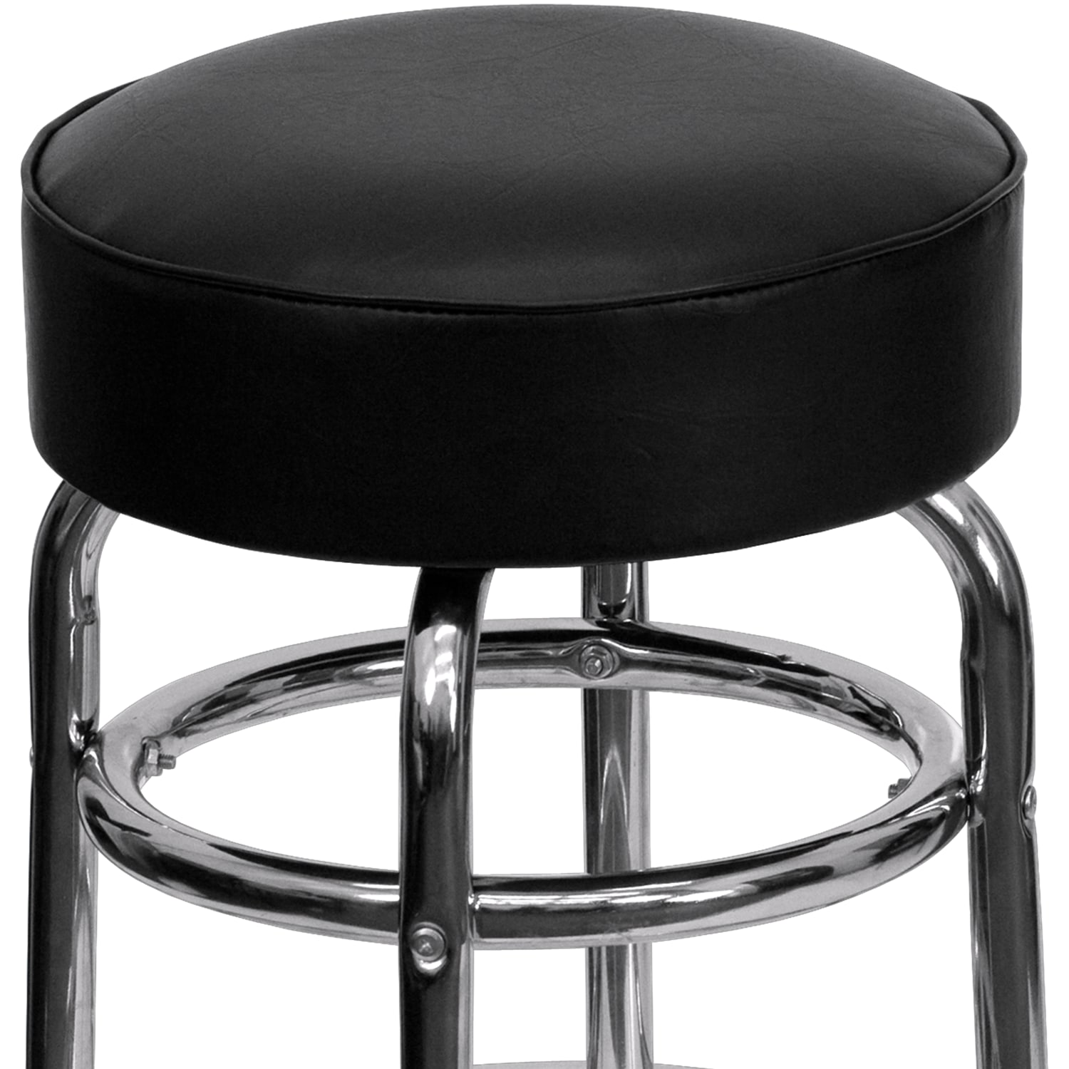 Flash Furniture Double Ring Bar Stool BlackChrome PopularChairscom Flash Furniture Double Ring Bar Stool BlackChrome PopularChairscom