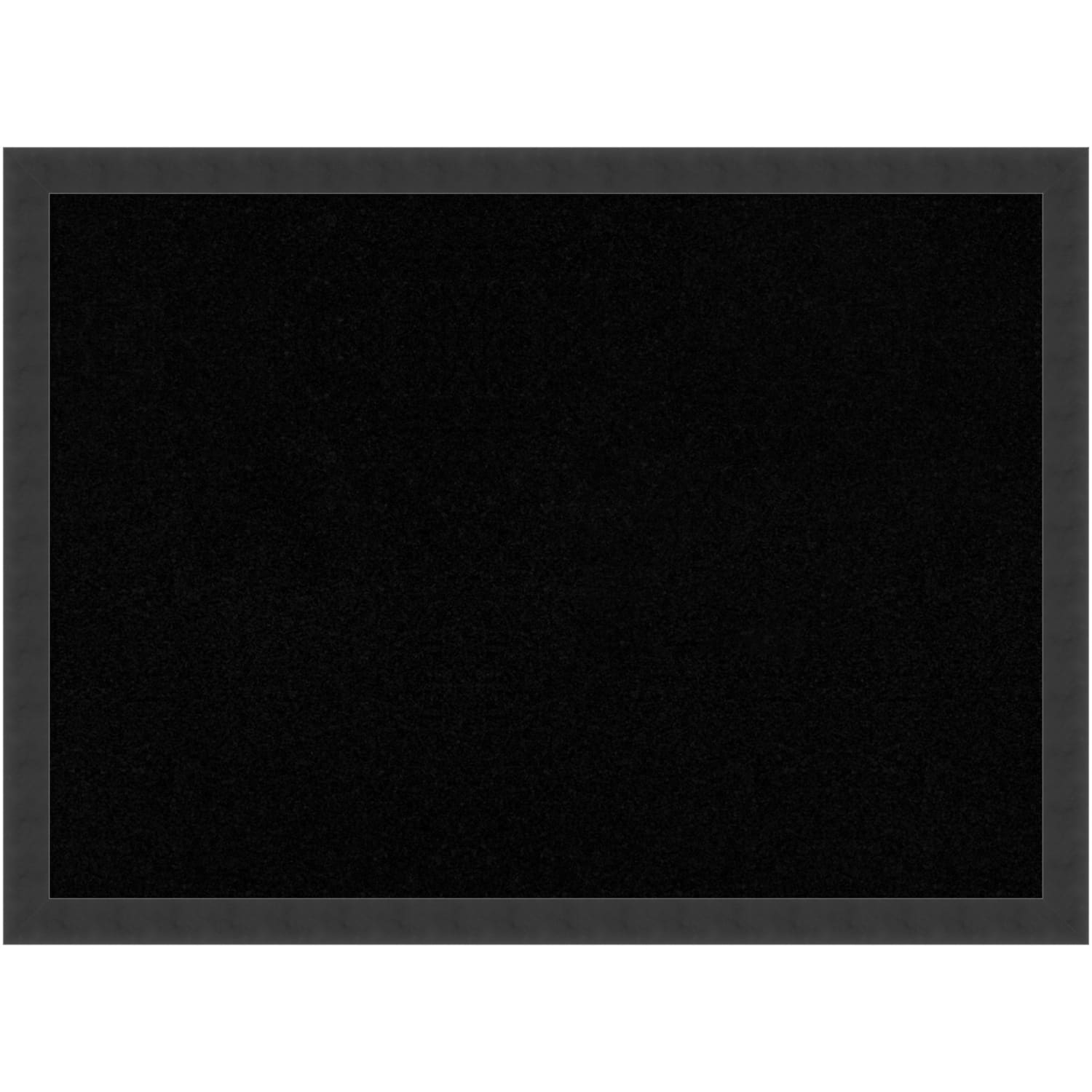 Amanti Art Cork Bulletin Board, 30in x 22in, Black, Mezzanotte Black Wood Frame