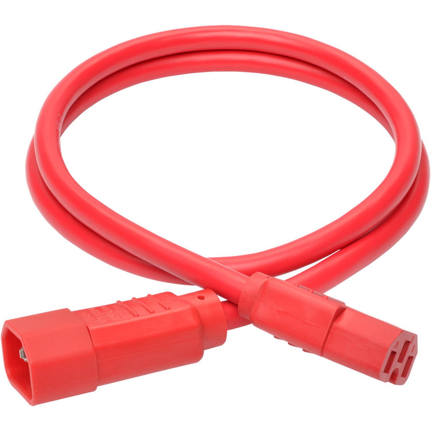 Eaton Tripp Lite Series Power Cord C14 to C15 - Heavy-Duty, 15A, 250V, 14 AWG, 3 ft. (0.91 m), Red - Power cable - IEC 60320 C14 to IEC 60320 C15 - 250 V - 15 A - 3 ft - molded - red - Image 3