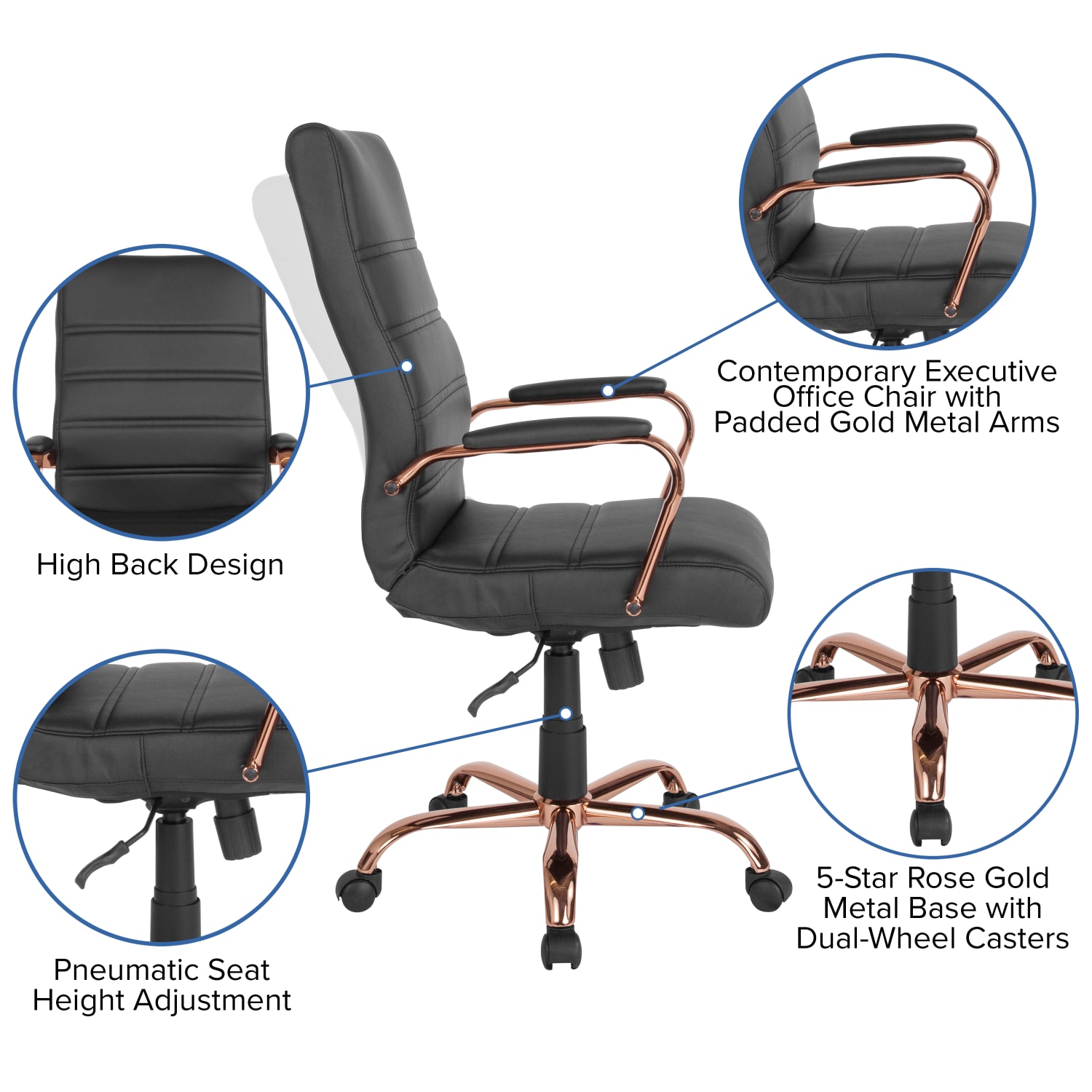 Flash Furniture LeatherSoft Faux Leather HighBack Office Chair BlackPink PopularChairscom Flash Furniture LeatherSoft Faux Leather High Back Office Chair BlackPink PopularChairscom