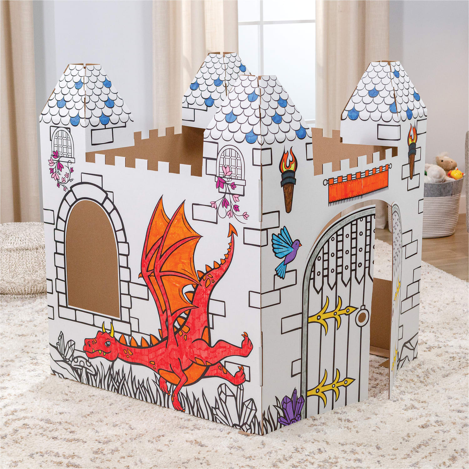 Bankers Box At Play Playhouse, 43-1/4in x 37in x 37in, Castle - Image 3