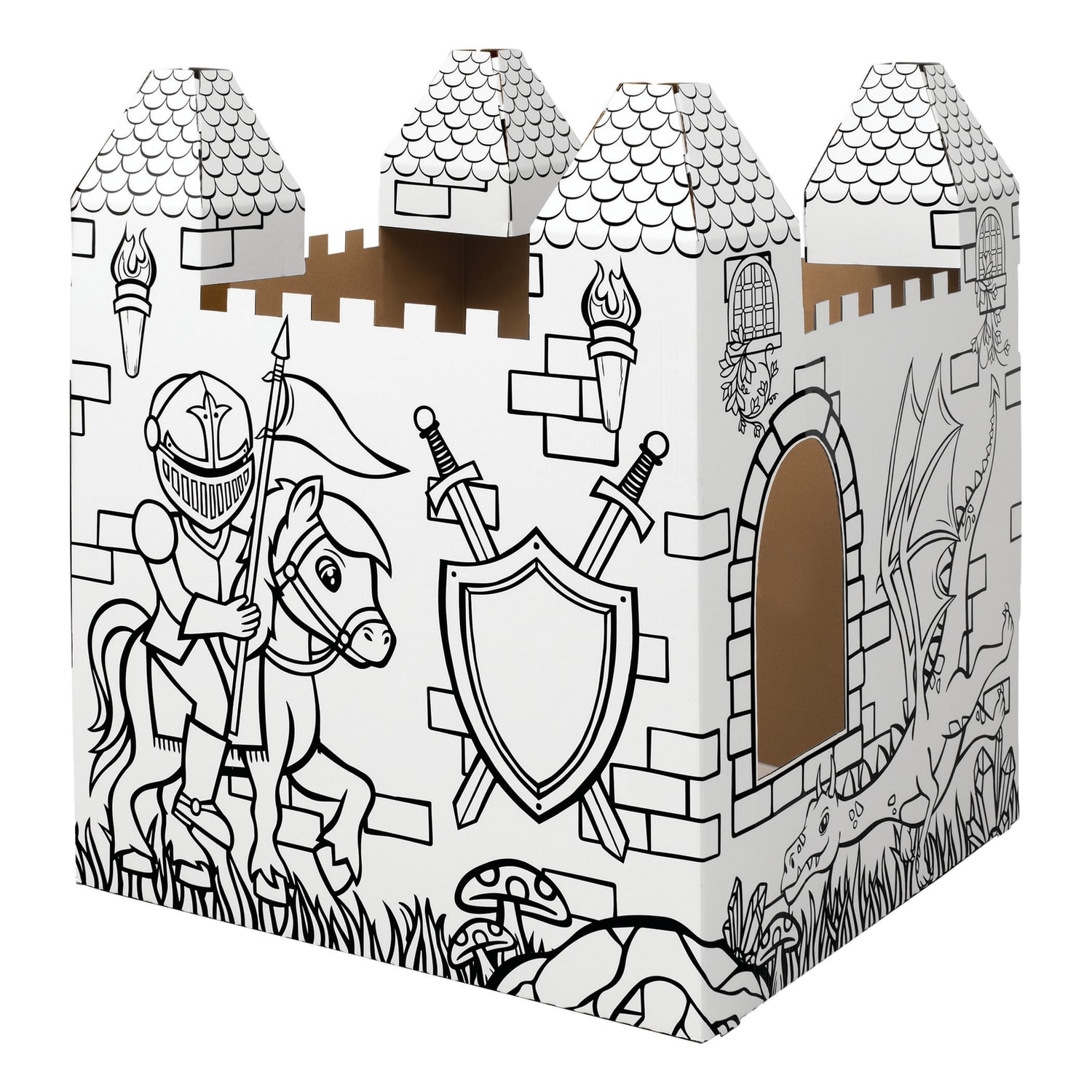 Bankers Box At Play Playhouse, 43-1/4in x 37in x 37in, Castle - Image 6
