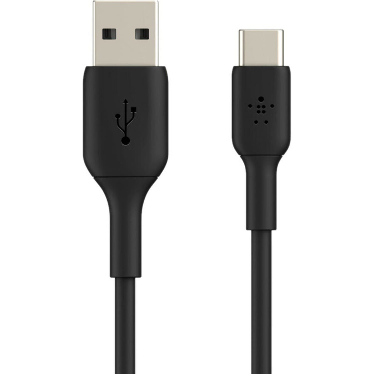 Belkin BoostCharge USB-C to USB-A Cable (1 meter / 3.3 foot, Black) - 3.28 ft USB/USB-C Data Transfer Cable for Smartphone - First End: 1 x USB Type C - Male - Second End: 1 x USB Type A - Male - Black - Image 3
