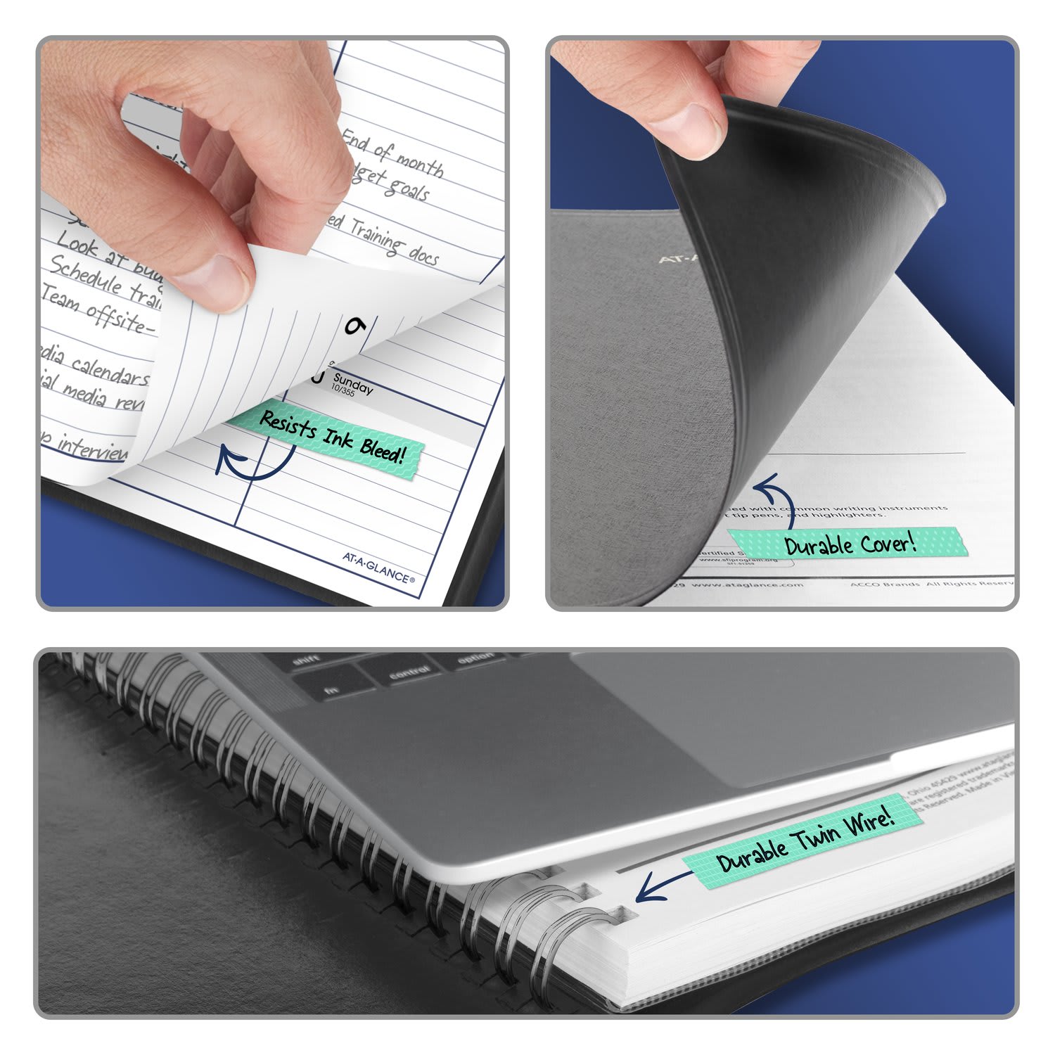 AT-A-GLANCE DayMinder 2027 Column Style Weekly Planner, Black, Medium, 7in x 8 3/4in - Image 5