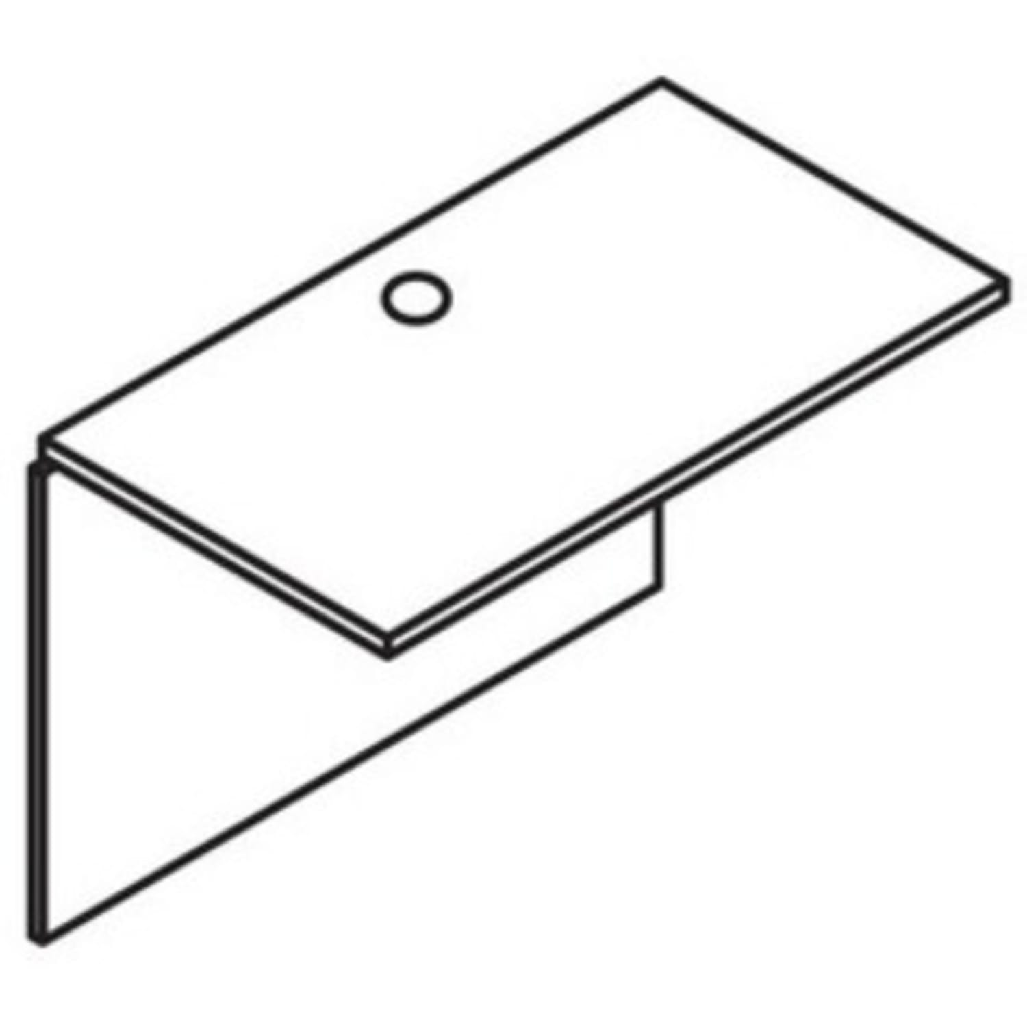 Lorell Essentials Series Bridge, 42inW, Cherry - Image 5