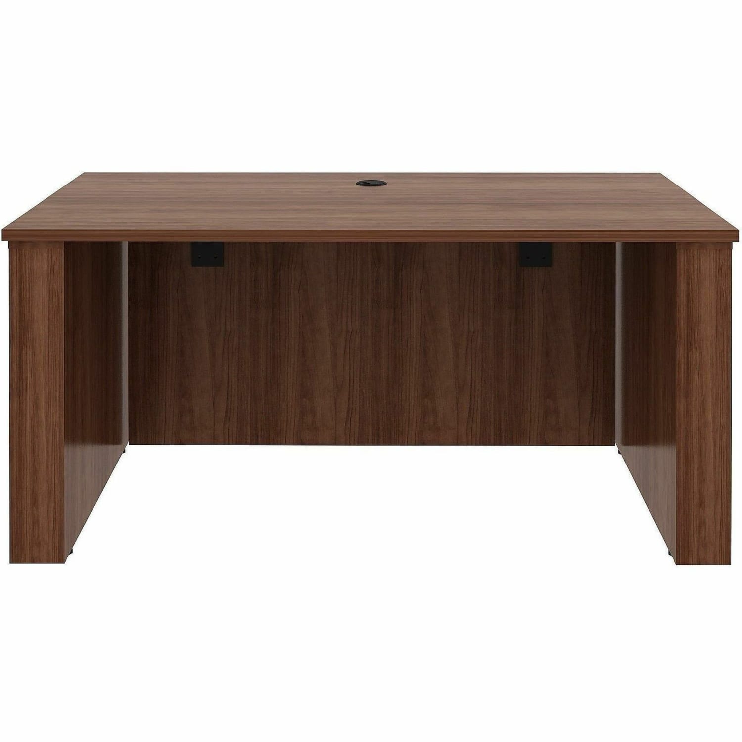 Lorell Essentials 60in Sit-to-Stand Desk Shell, 49inH x 60inW x 29inD, 1in Thick Top, Walnut - Image 3