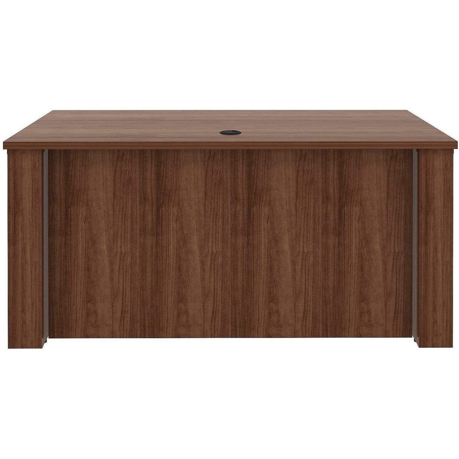 Lorell Essentials 60in Sit-to-Stand Desk Shell, 49inH x 60inW x 29inD, 1in Thick Top, Walnut - Image 6
