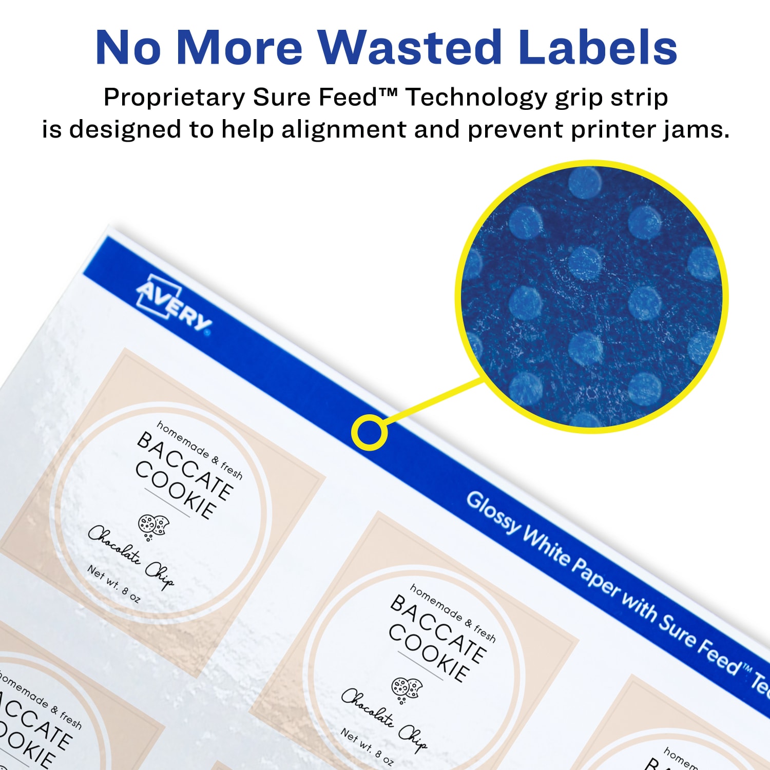 Avery Glossy Permanent Labels With Sure Feed, 94107-WGP10, Square, 2in x 2in, White, Pack Of 120 - Image 5