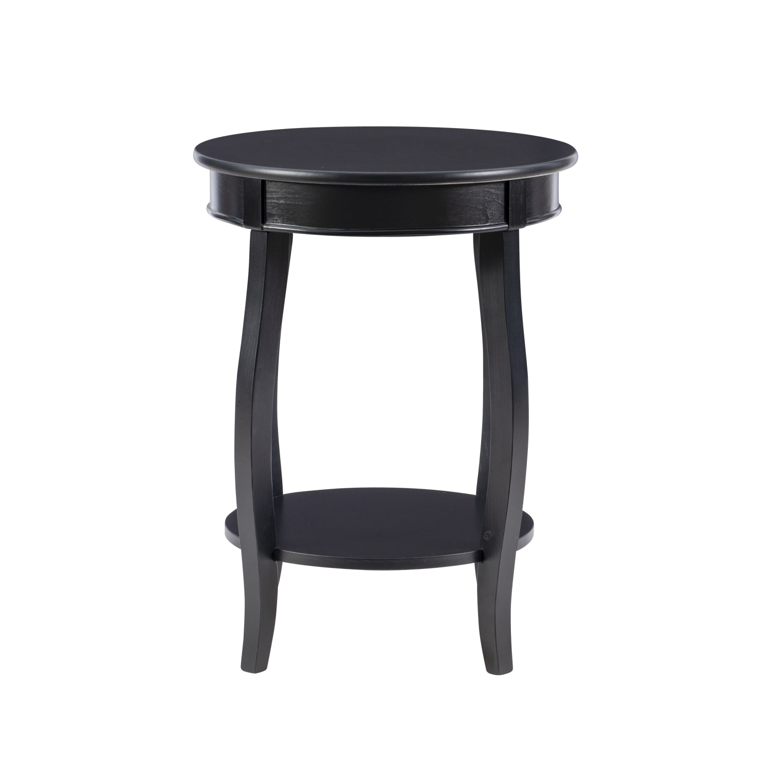 Powell Nora Round Side Table With Shelf, 24inH x 18inDia., Black - Image 5