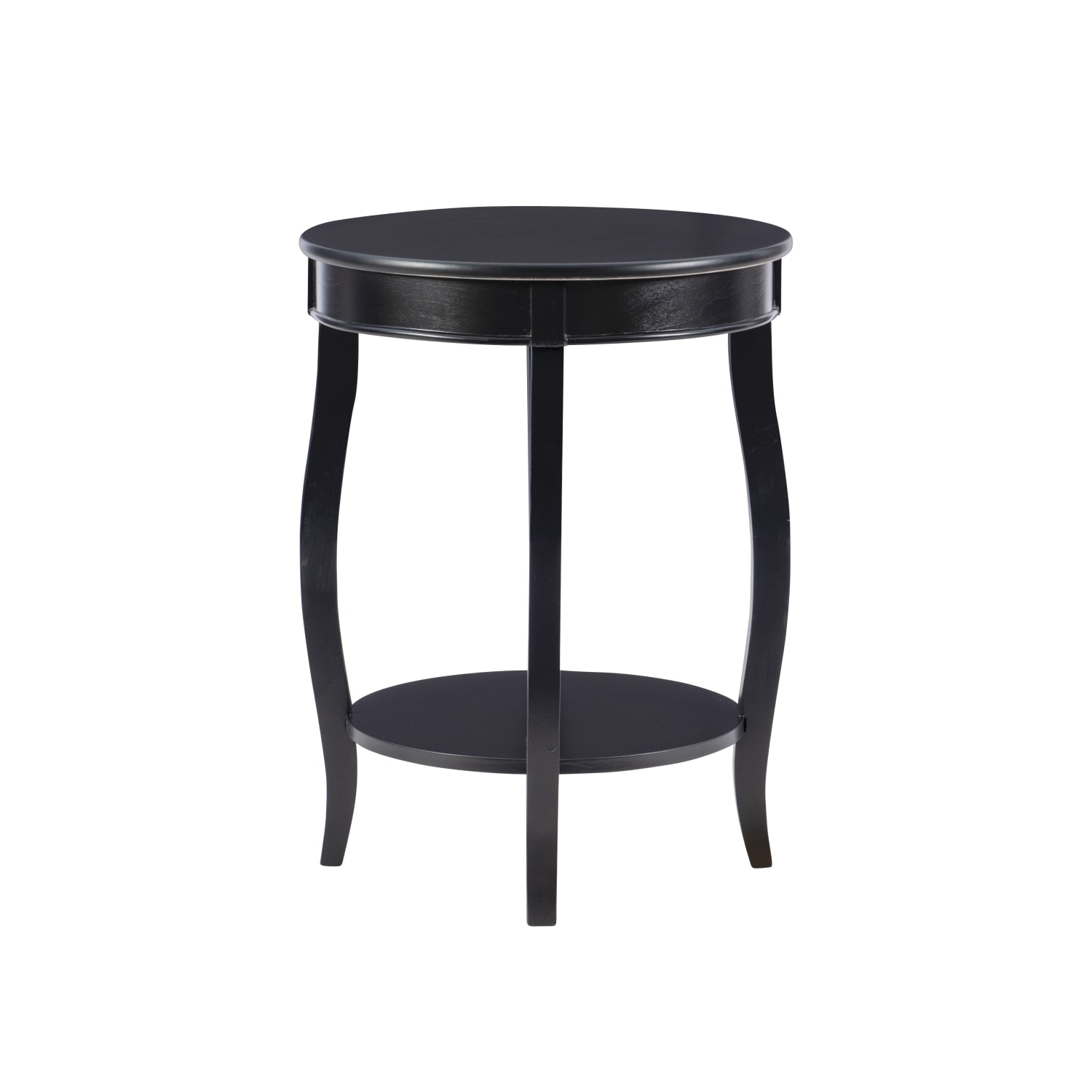 Powell Nora Round Side Table With Shelf, 24inH x 18inDia., Black - Image 6