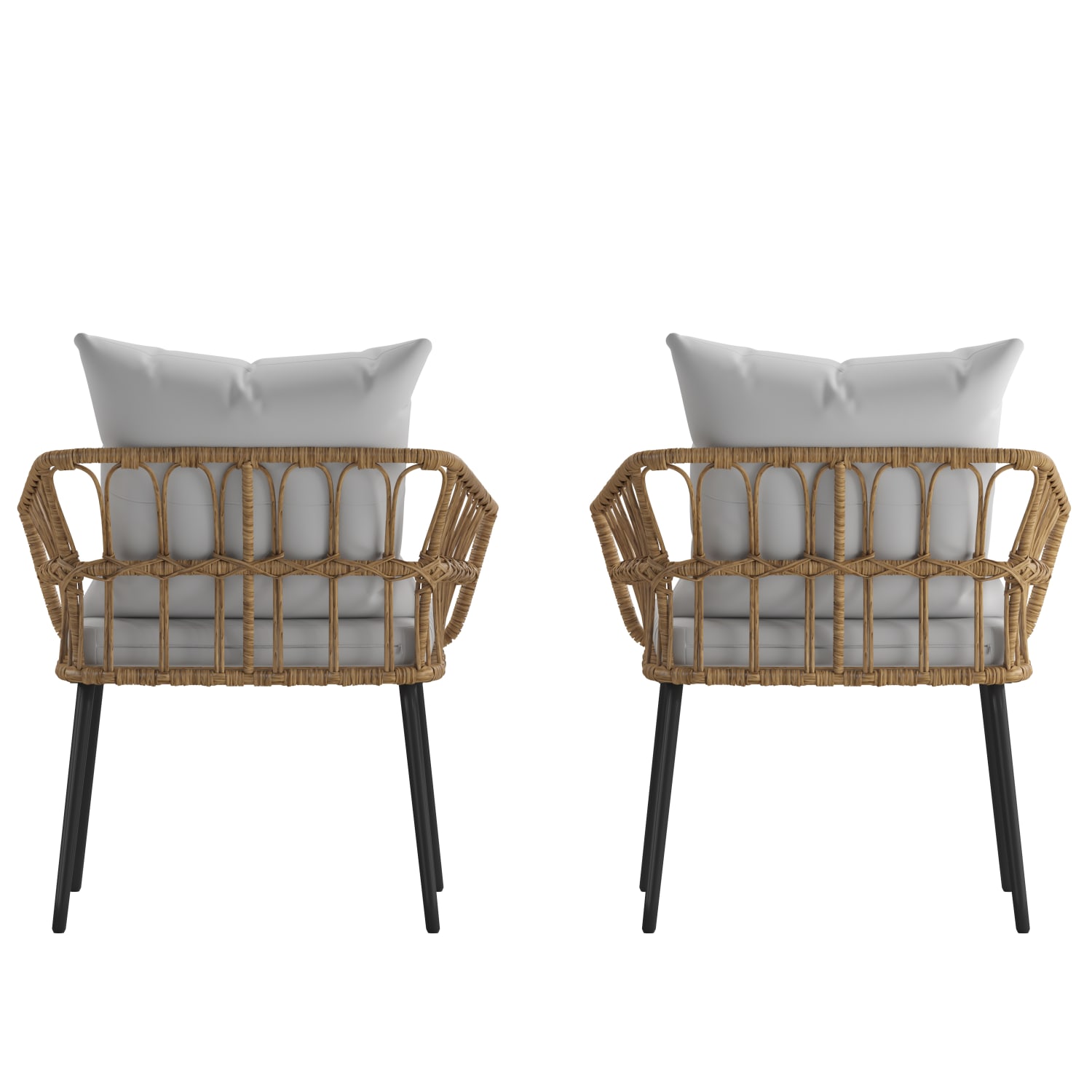 Flash Furniture Evin Wicker AllWeather Outdoor Furniture Patio Chairs GrayNatural Set Of 2 Chairs PopularChairscom Flash Furniture Evin Wicker All Weather Outdoor Furniture Patio Chairs GrayNatural Set Of 2 Chairs PopularChairscom