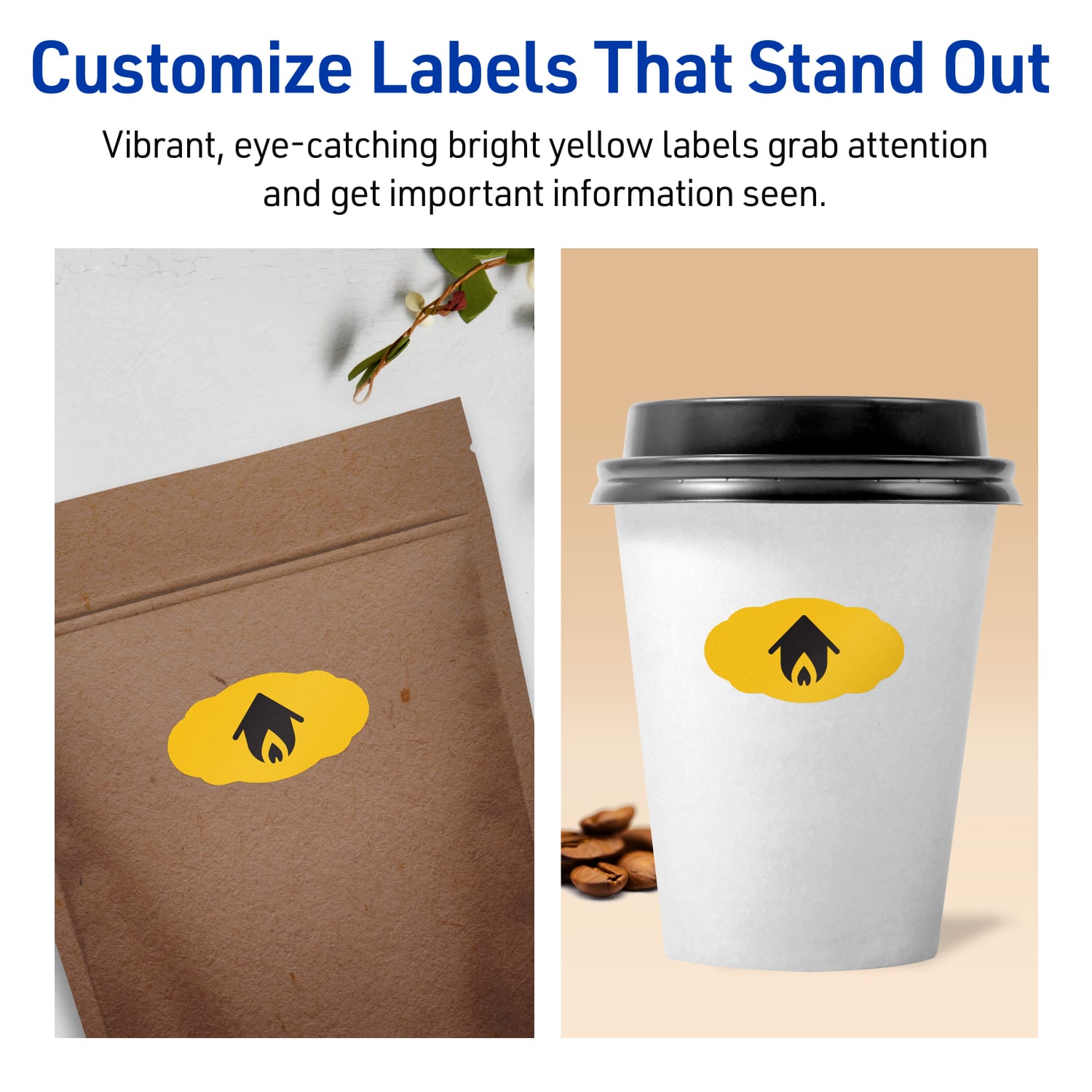 Avery Print-To-The-Edge Labels With Sure Feed Technology And Easy Peel Label Feature, 94061-BYP40, Matte Bright Yellow, Pack of 840 - Image 4