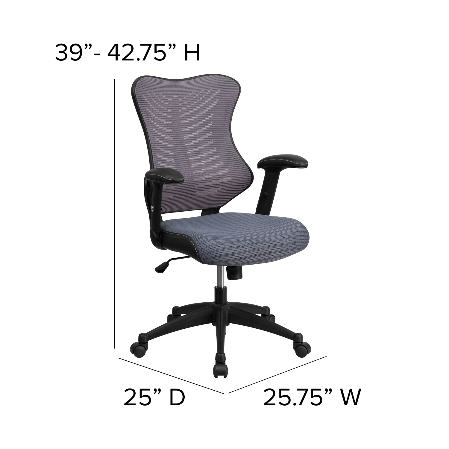 Flash Furniture Designer Ergonomic Mesh High Back Swivel Chair GrayBlack PopularChairscom