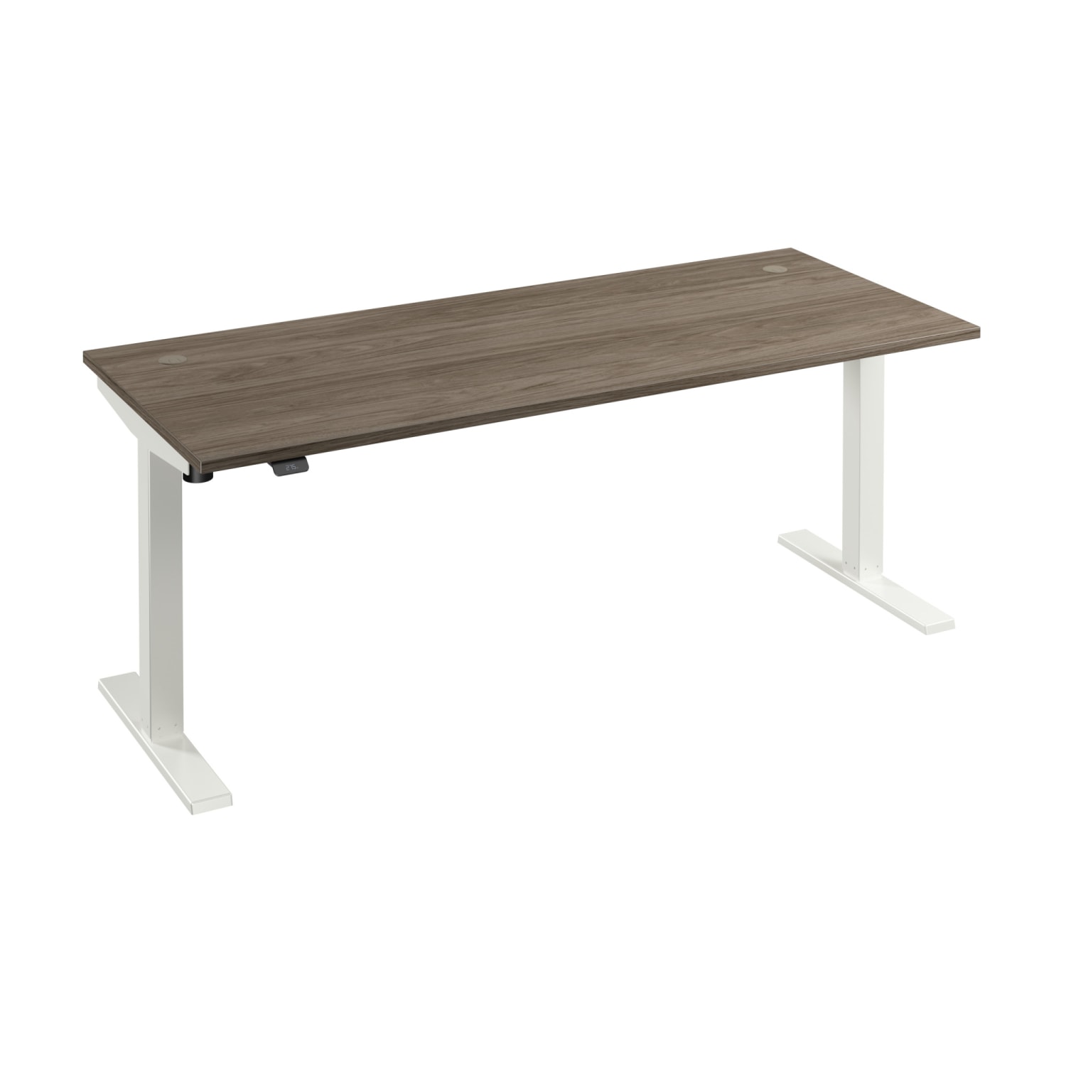 Bush Business Furniture Move 40 Series 72inW x 30inD Electric Height Adjustable Standing Desk, Modern Hickory/White Powder Coat, Standard Delivery - Image 6