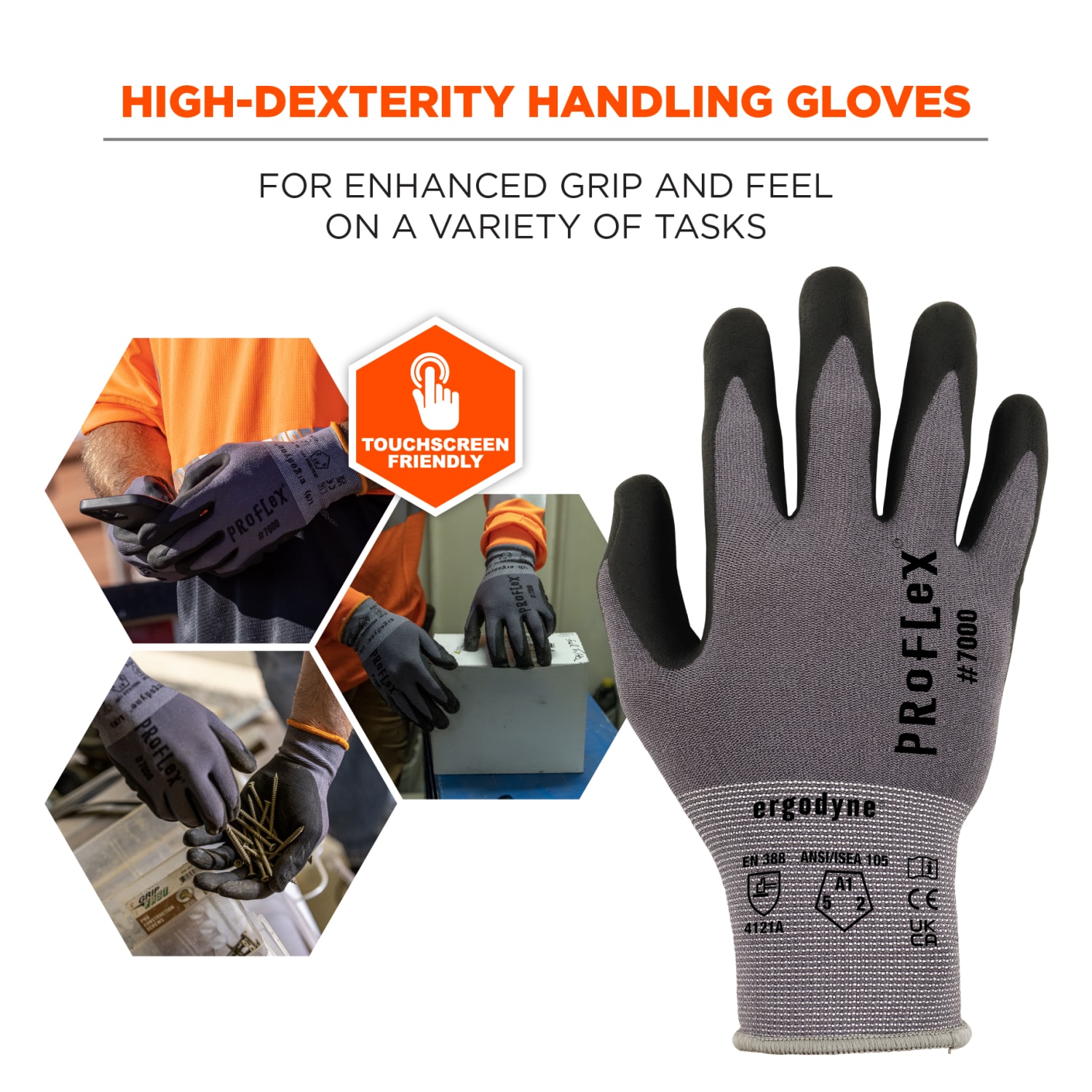 Ergodyne Proflex 7070 Nitrile-Coated Cut-Resistant Gloves, X-Large - Image 3