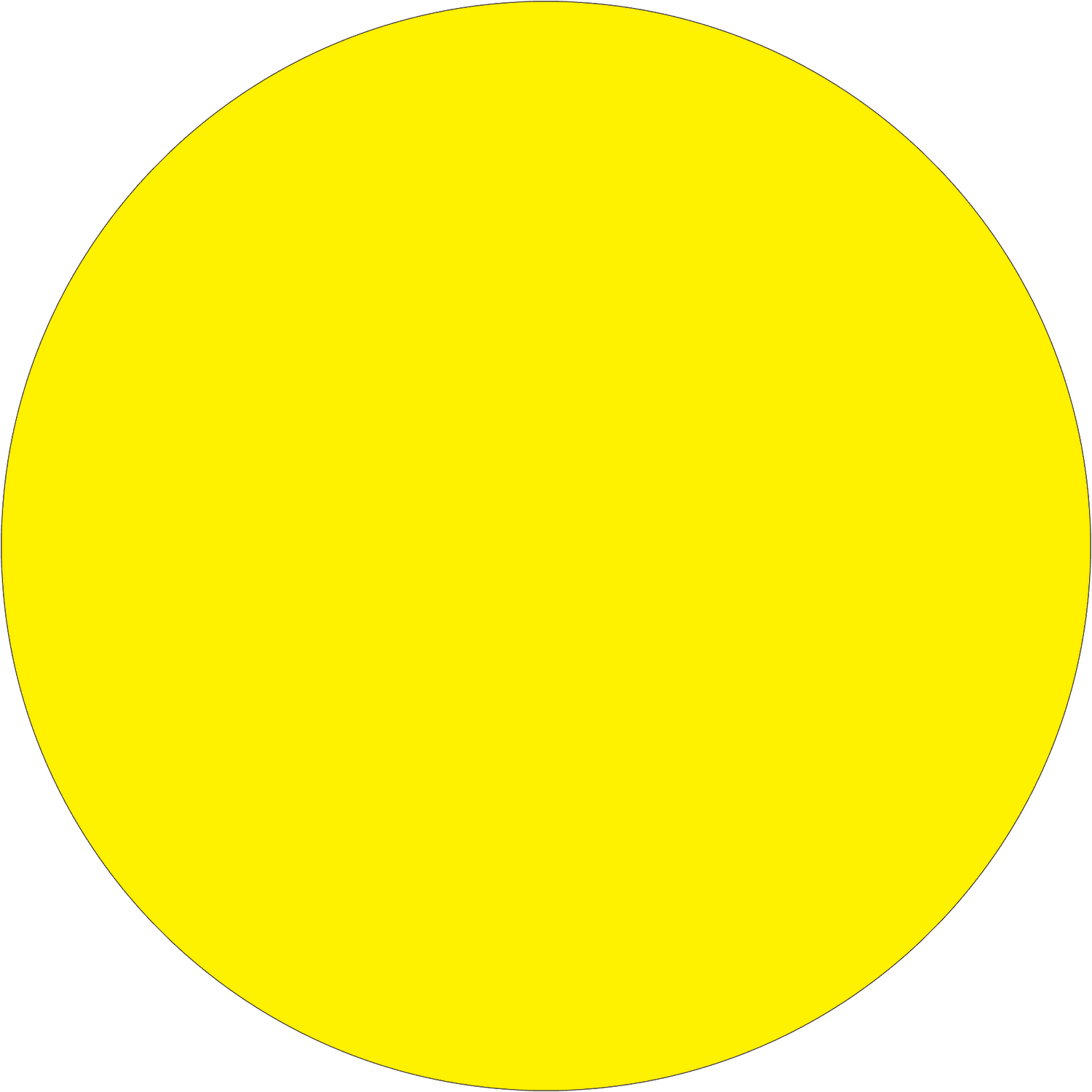 Tape Logic Removable Inventory Labels, DL1390FY, Round, 2in, Fluorescent Yellow, Roll Of 500