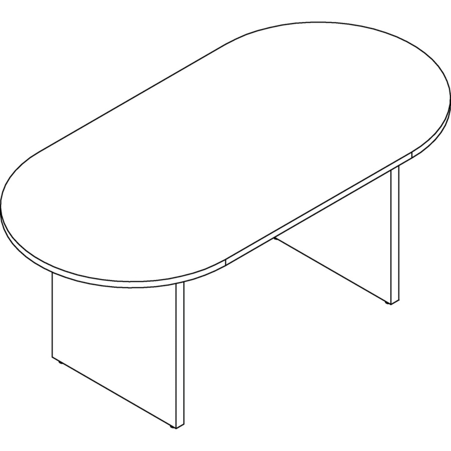 Lorell Prominence 2.0 Racetrack Conference Table, 72inW, Mahogany - Image 5