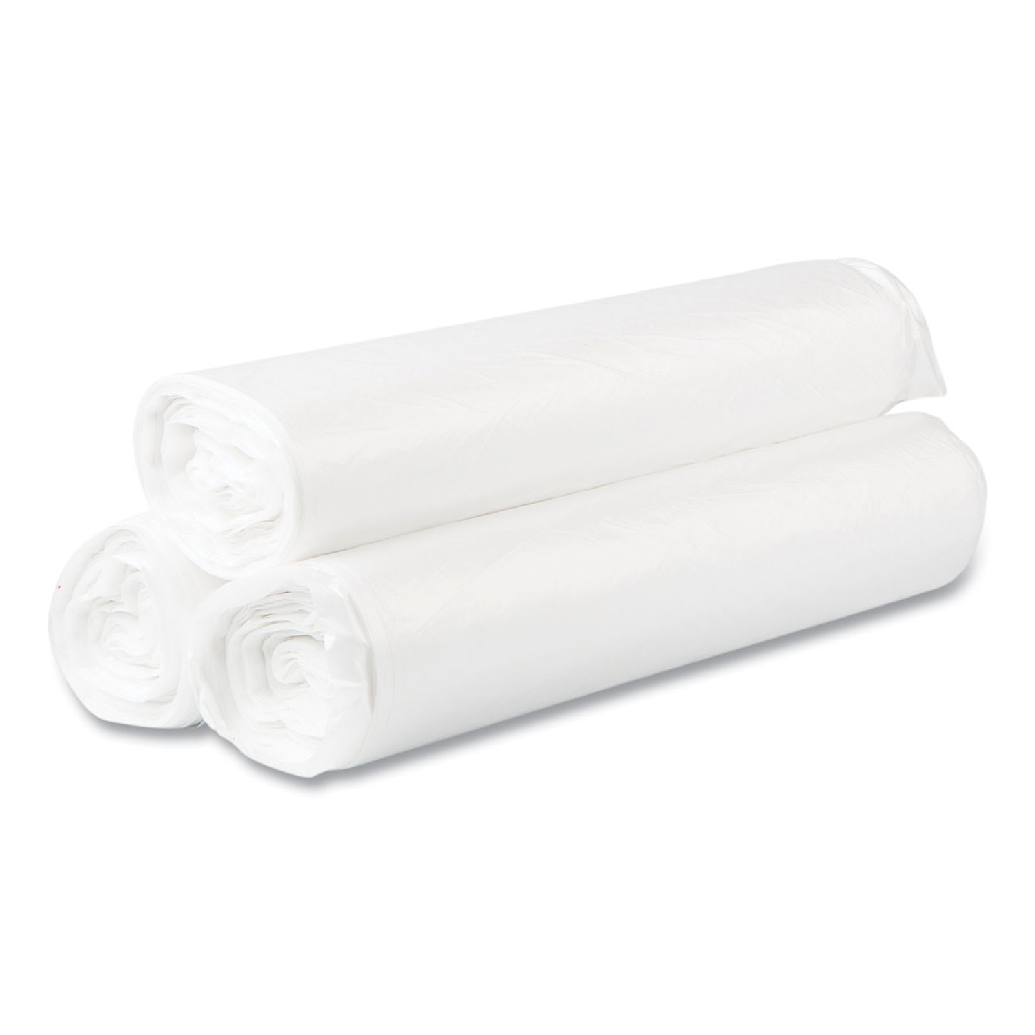 Inteplast Group High-Density Commercial Can Liner Value Pack, 45 gal, 14 mic, 40in x 46in, Natural, Interleaved Roll, 25 Bags/Roll, 10 Rolls/CT - Image 3