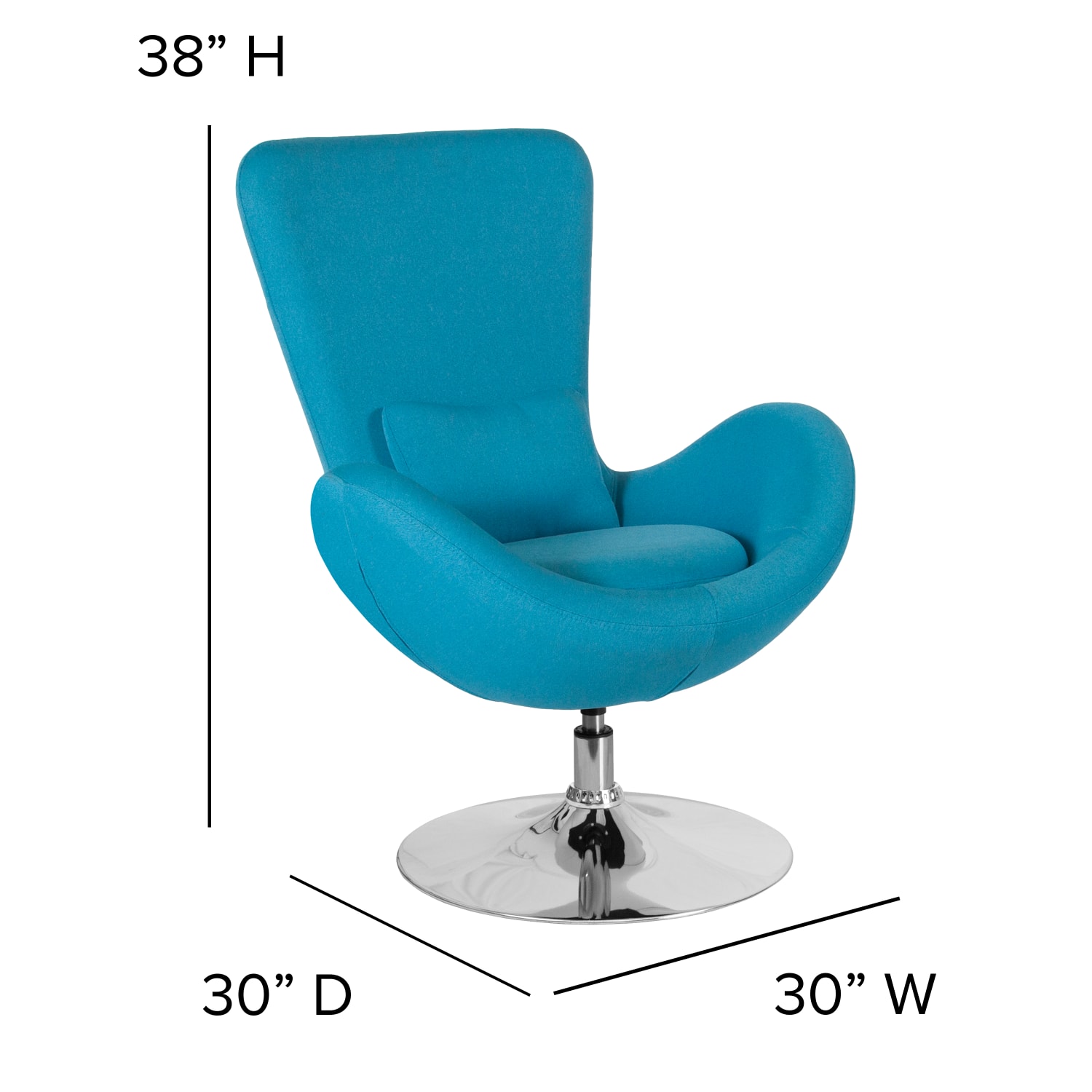 Flash Furniture Egg Side Fabric Reception Chair With Bowed Seat Aqua Fabric PopularChairscom Flash Furniture Egg Side Fabric Reception Chair With Bowed Seat Aqua Fabric PopularChairscom