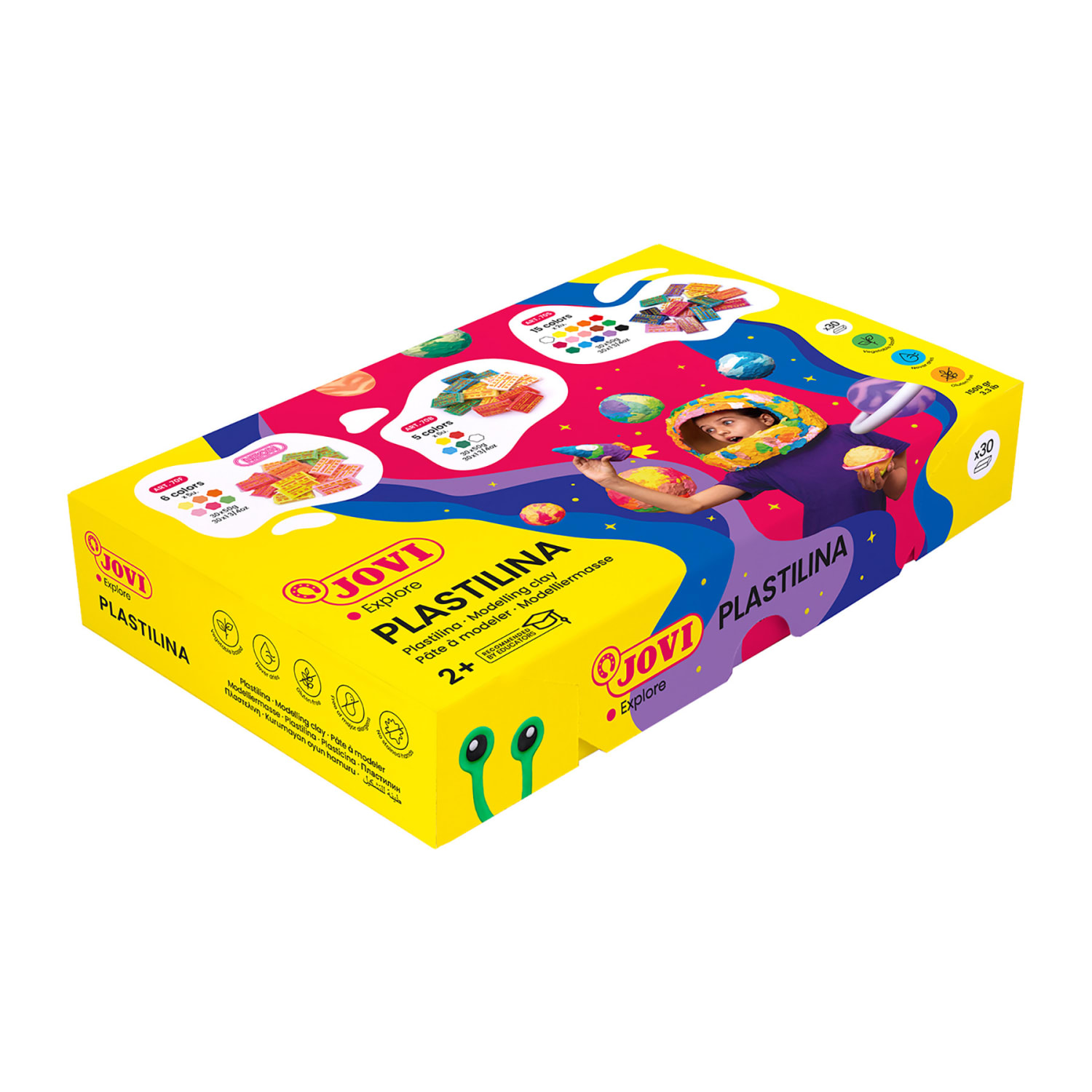Jovi Plastilina Modeling Clay, Display Box Of 30 Bars, Standard Colors - Image 3