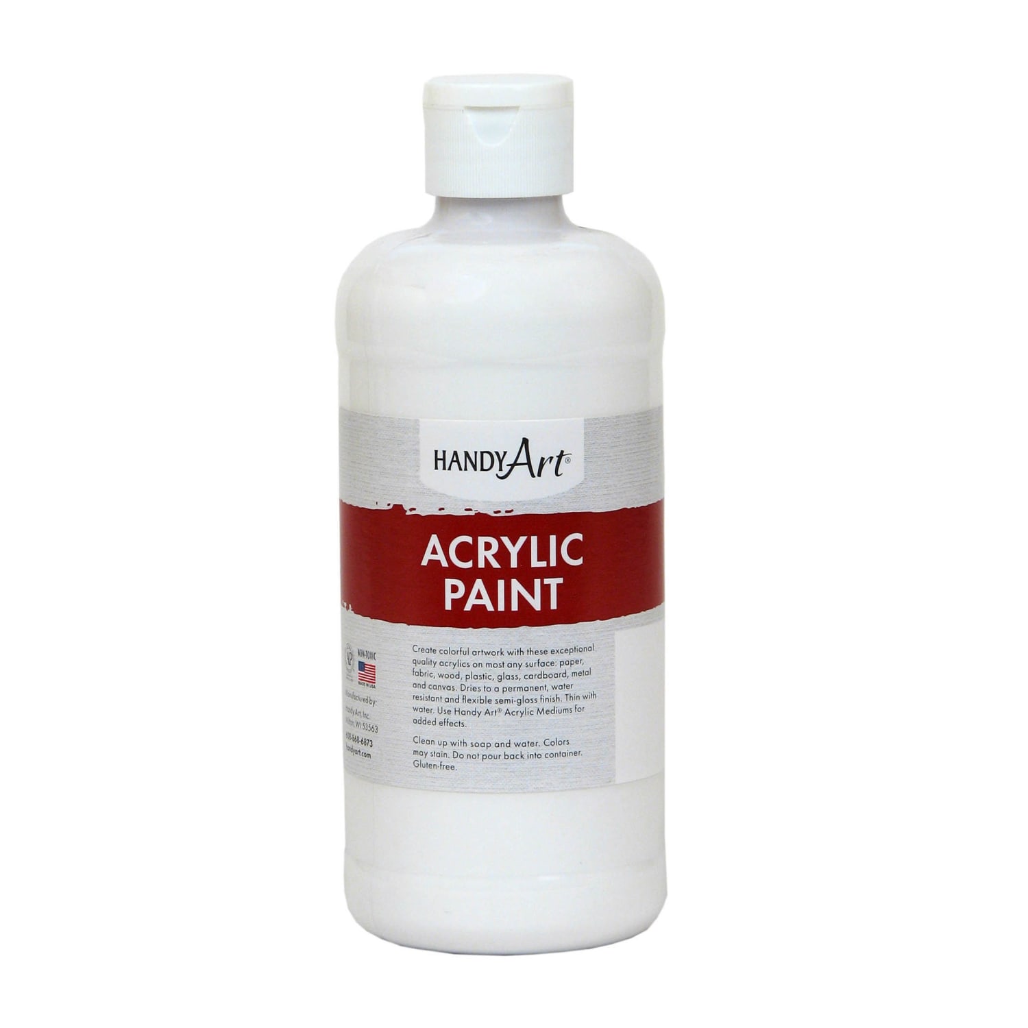 Handy Art Acrylic Paints, 16 Oz, Titan White, Pack Of 3 Paints - Image 3
