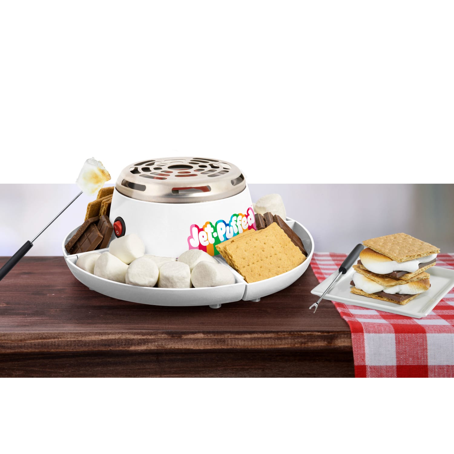 Nostalgia Jet-Puffed Electric S'mores Maker, 3-3/4inH x 10-7/8inW x 10-7/8inD, White - Image 5