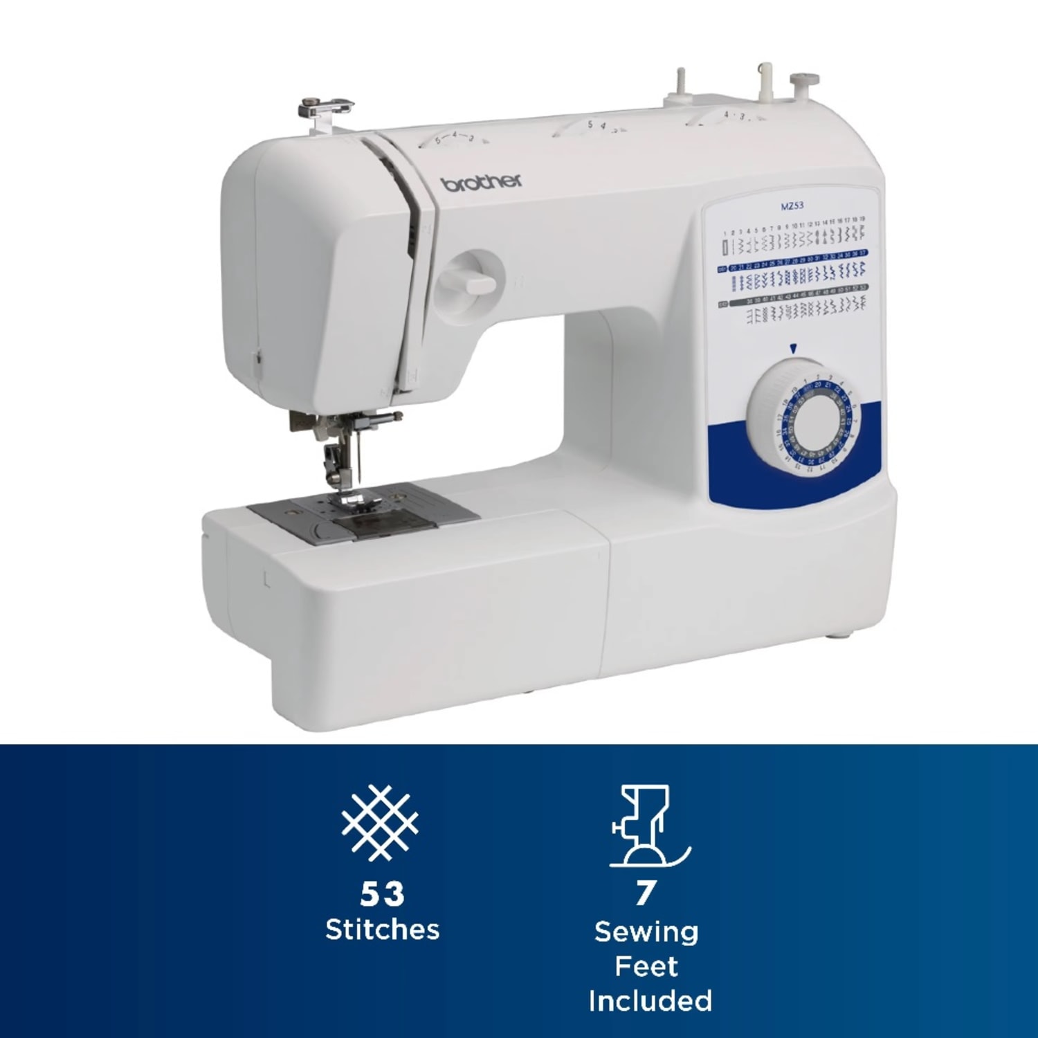 Brother MZ53 Mechanical Sewing Machine, White - Image 6