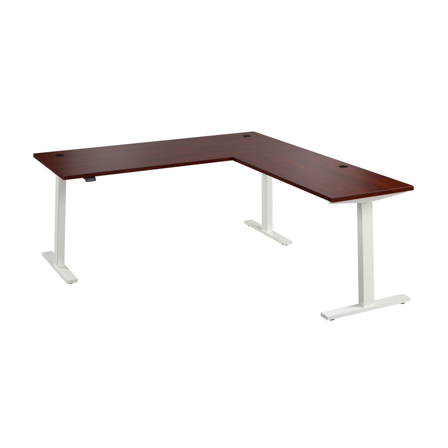 Bush Business Furniture Move 60 Series 72inW Height Adjustable L Shaped Standing Desk, Hansen Cherry/White Powder Coat, Standard Delivery - Image 6