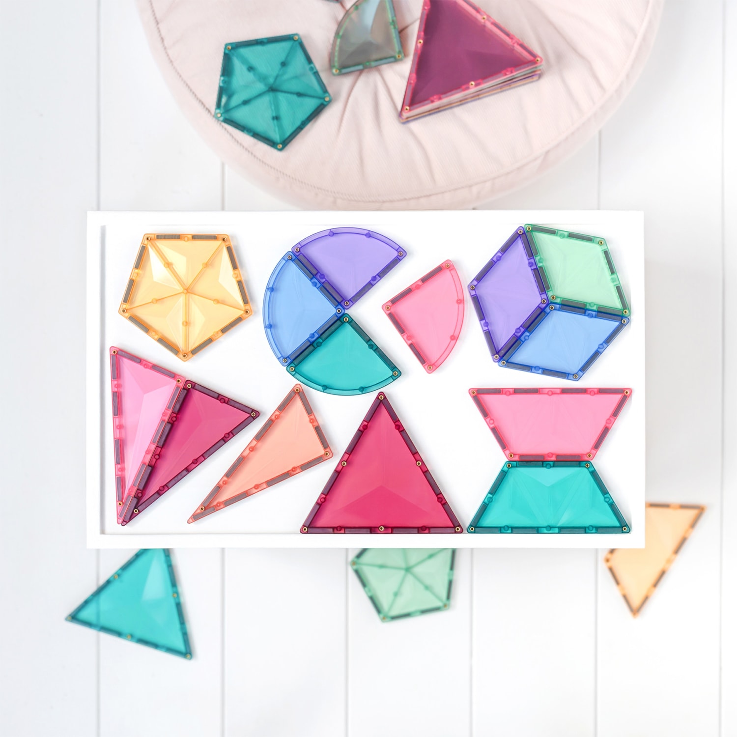 Connetix Magnetic Tiles Pastel Shape Expansion Pack, 48 Pieces - Image 4