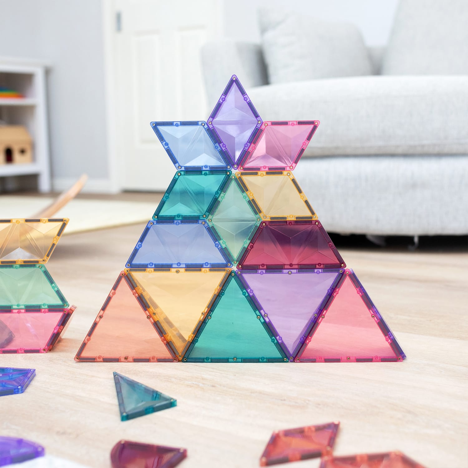 Connetix Magnetic Tiles Pastel Shape Expansion Pack, 48 Pieces - Image 6