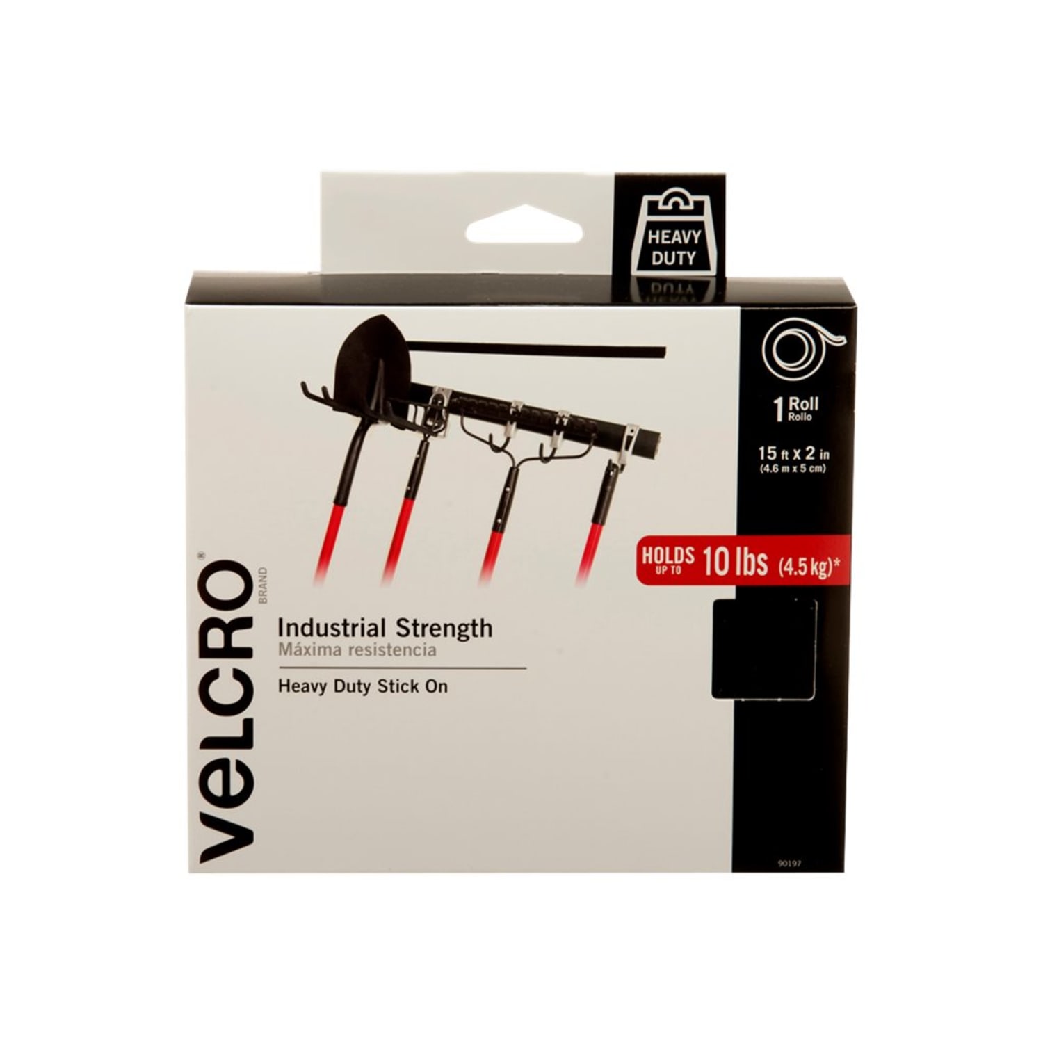 VELCRO Brand Industrial Strength Velcro Self Stick Tape, 2in x 15ft, Black - Image 6