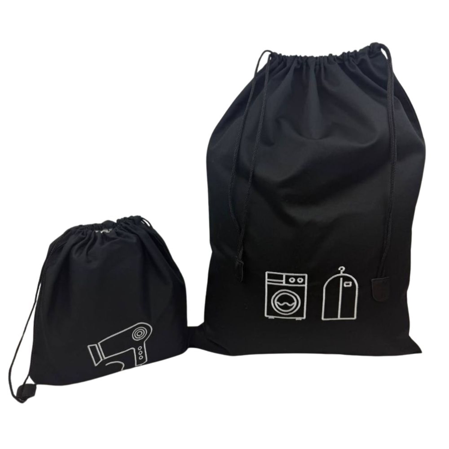 Hospitality Source Reusable Laundry Bags, 16in x 22in, Black, Pack Of 50 Bags - Image 4