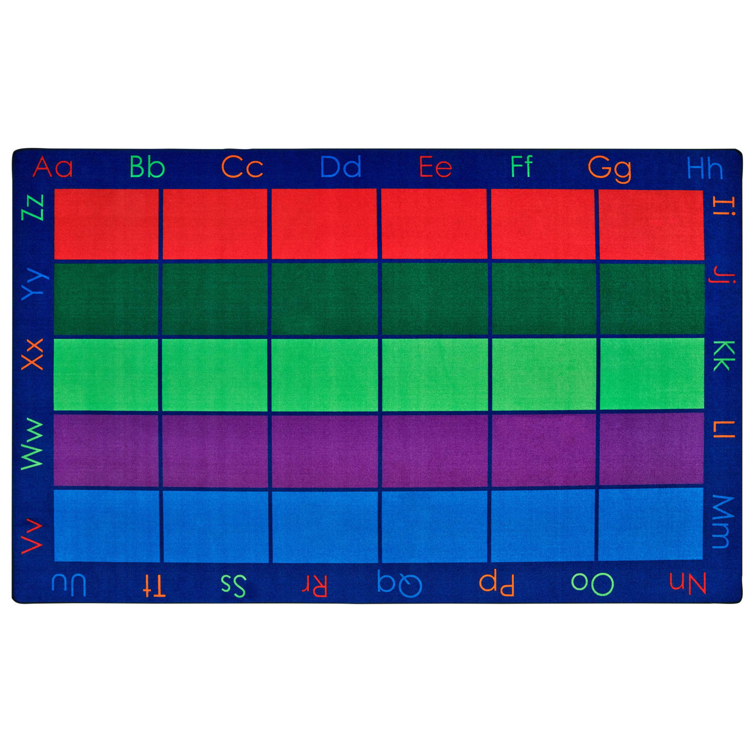 Carpets for Kids Premium Collection 30 Seats Colorful Places Activity Rug, 7ft6in x 12ft, Multicolor
