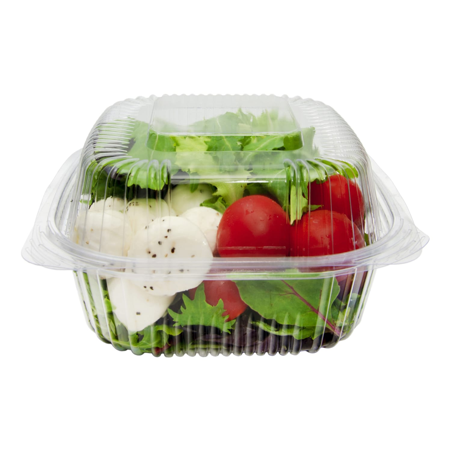 StalkMarket Compostable PLA Cold Food Containers, 6in x 6in x 3.5in, Clear, Pack of 240