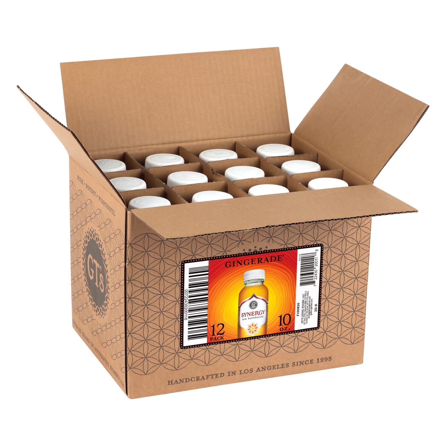 GT Synergy Organic Gingerade Kombucha, 10 Fl oz, Pack Of 12 Drinks - Image 6