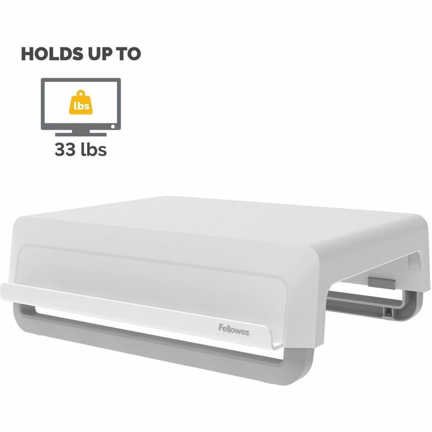 Fellowes Breyta Monitor Stand - White - White - For Monitor - Image 4