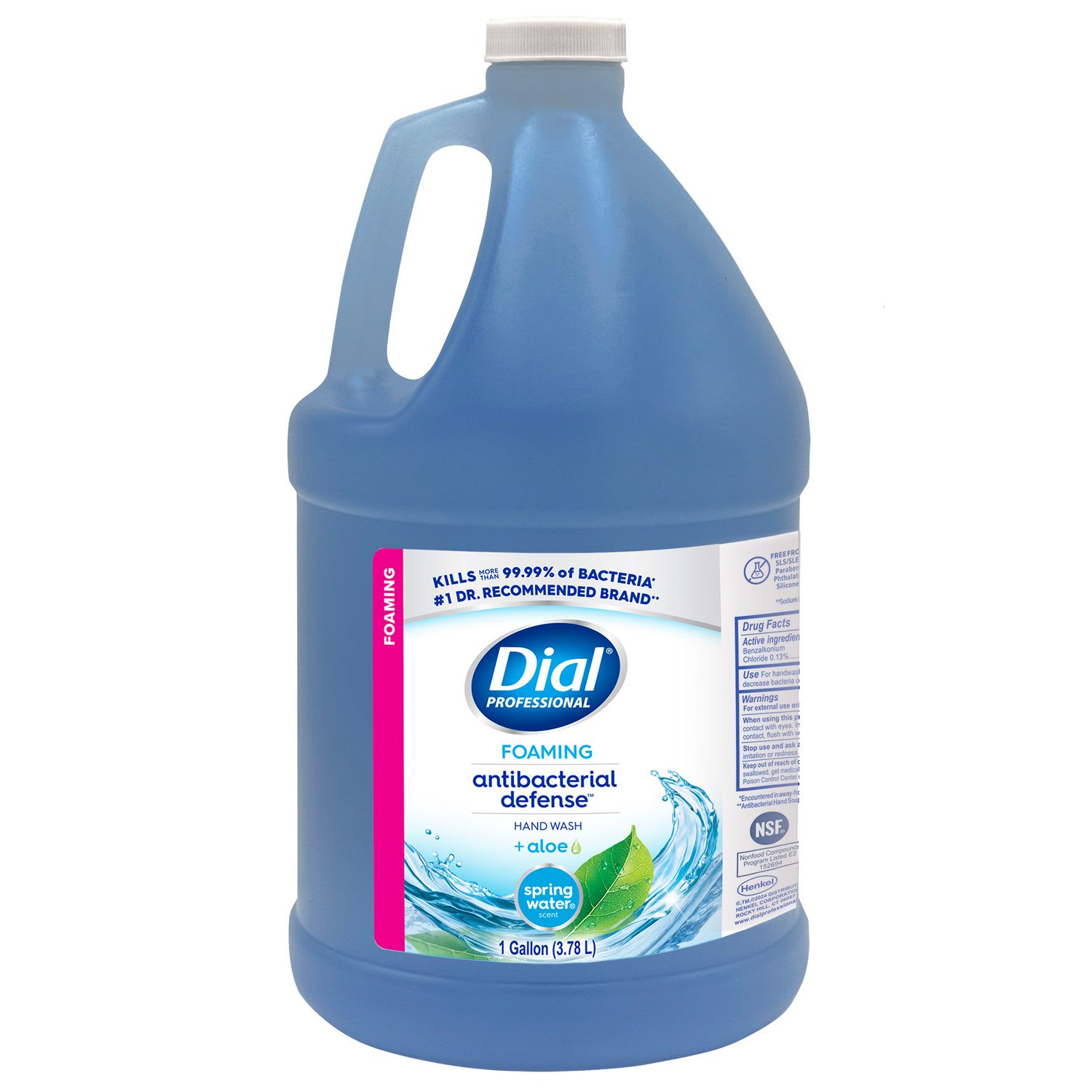 Dial Antibacterial Foaming Hand Wash Refill, Spring Water Scent, 1 gal, 4/Carton - Image 4