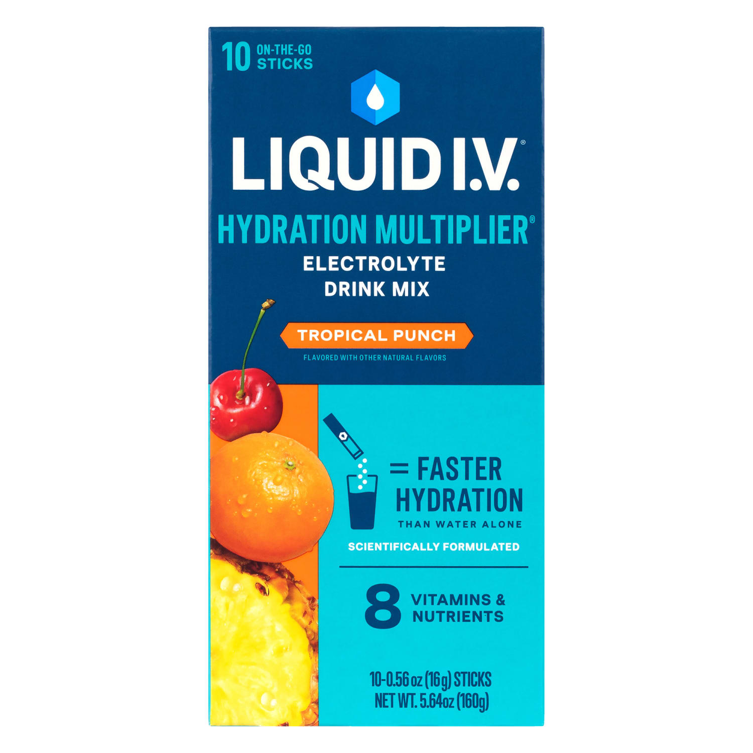Liquid IV Energy Tropical Punch Drink Mix, 0.56 Oz, Total Qty 10 - Image 5