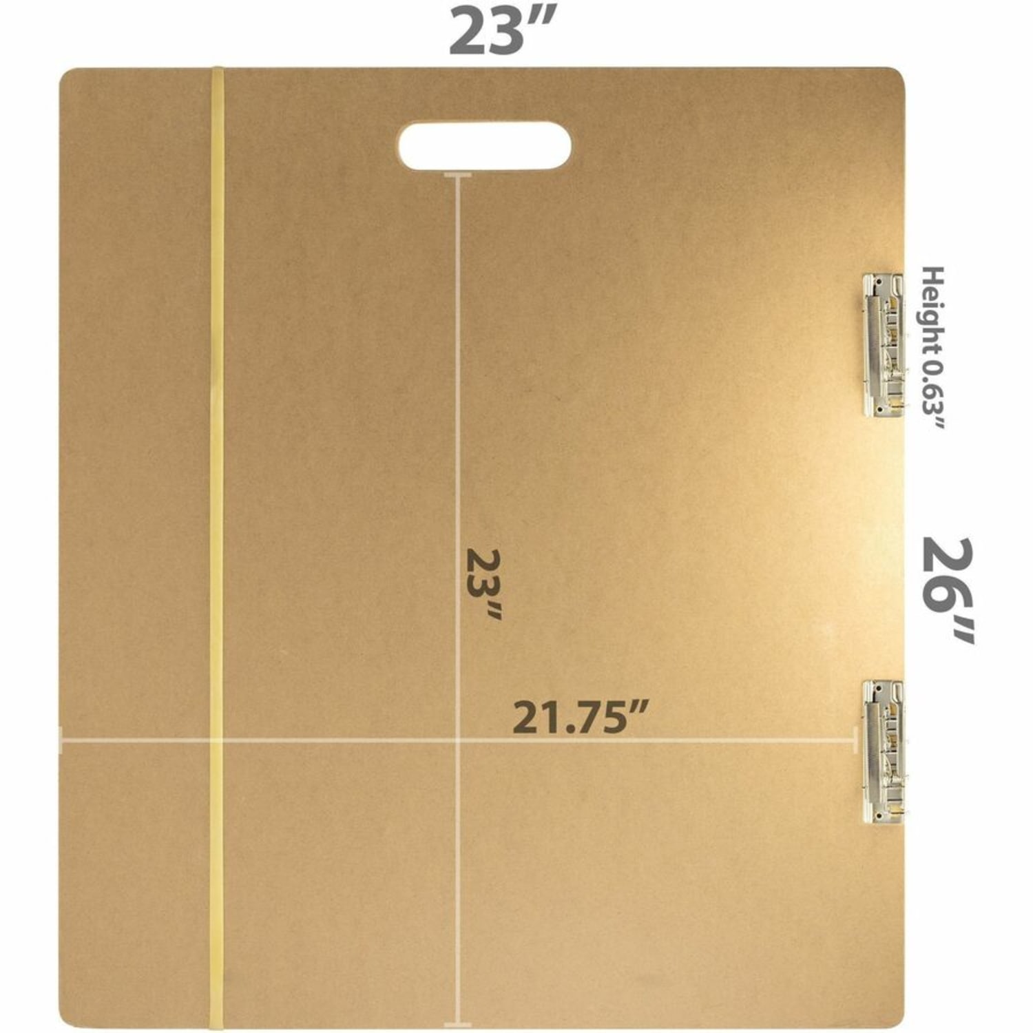 Officemate 83099 Artist Sketch Board, 23inx 26in - Heavy Duty - Hardboard - Brown - 1 - Image 4