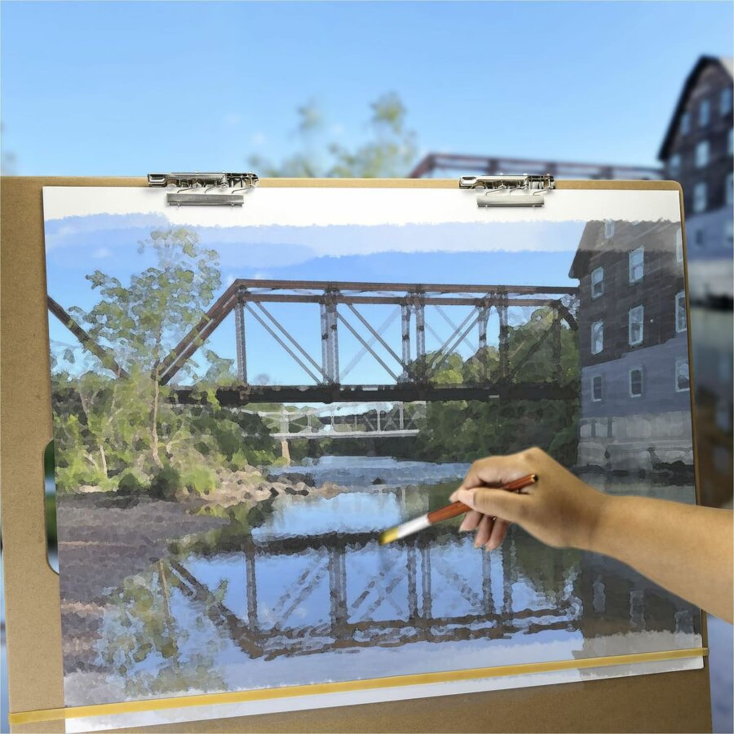 Officemate 83099 Artist Sketch Board, 23inx 26in - Heavy Duty - Hardboard - Brown - 1 - Image 5