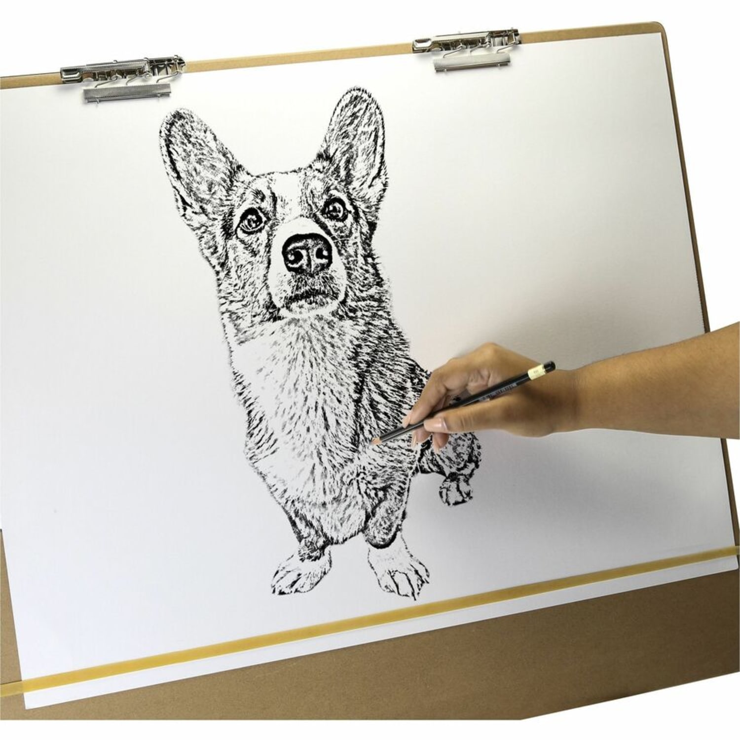 Officemate 83099 Artist Sketch Board, 23inx 26in - Heavy Duty - Hardboard - Brown - 1 - Image 6