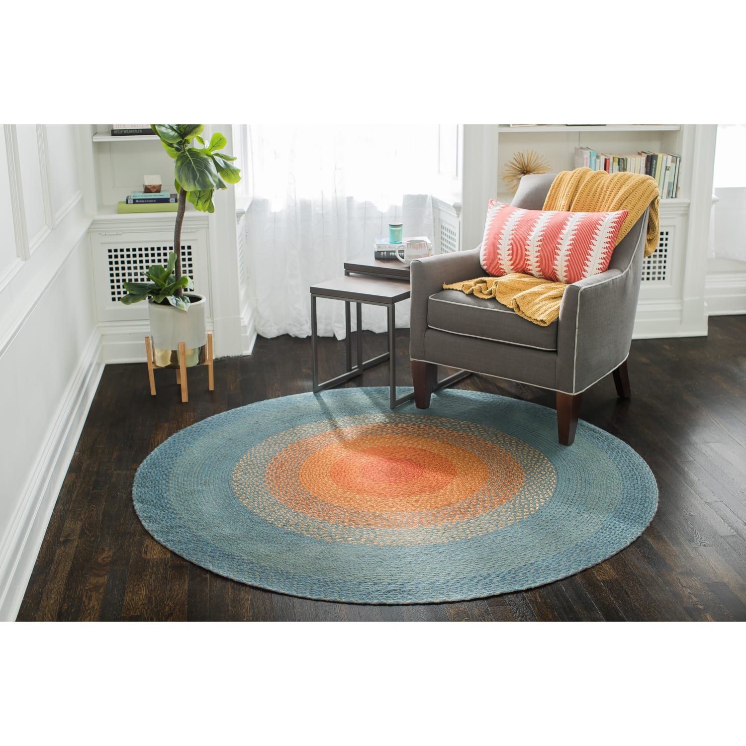 Anji Mountain Olwyn Braided Rug, 8ft, Multicolor - Image 3
