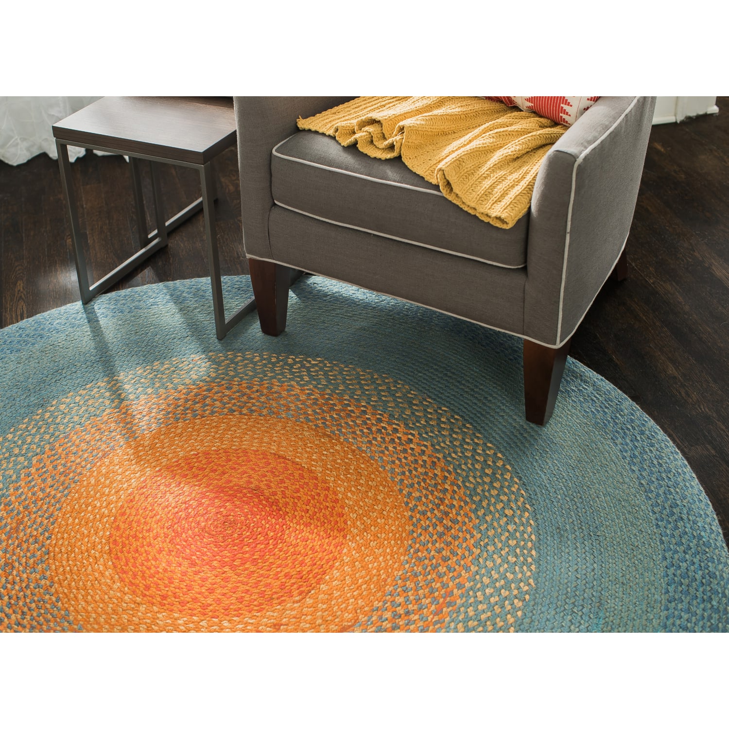 Anji Mountain Olwyn Braided Rug, 8ft, Multicolor - Image 4
