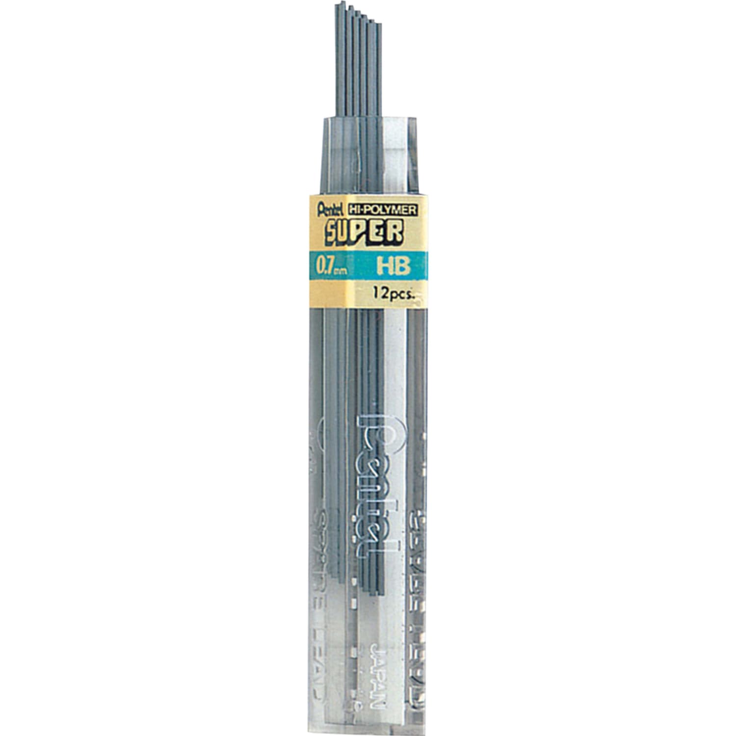 Pentel Super Hi-Polymer Leads - 0.7 mm , Medium Point - HB - Black Lead - 12 / Tube - 12 / Box - Image 3